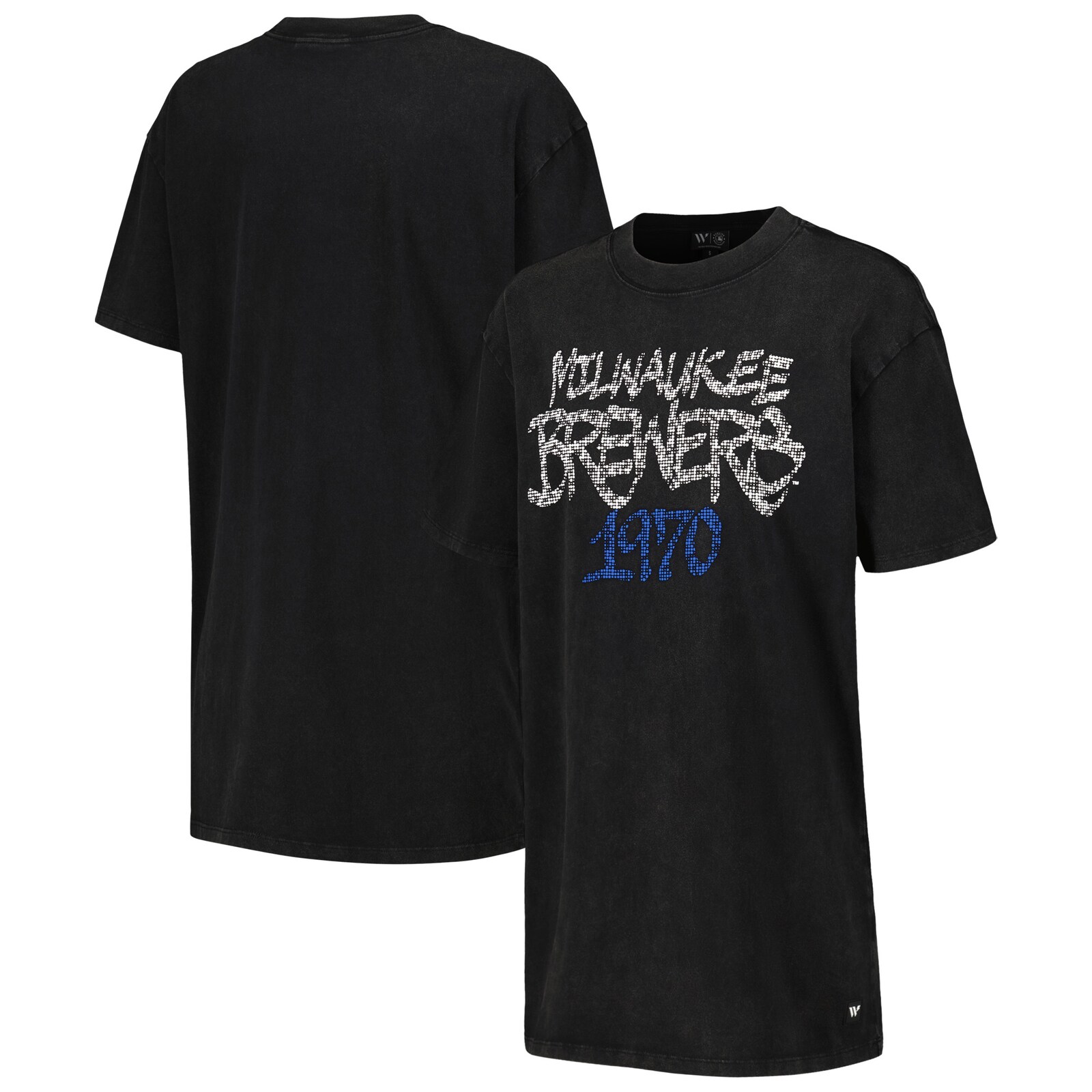 여성용 Milwaukee Brewers The Wild Collective 블랙 티셔츠 드레스