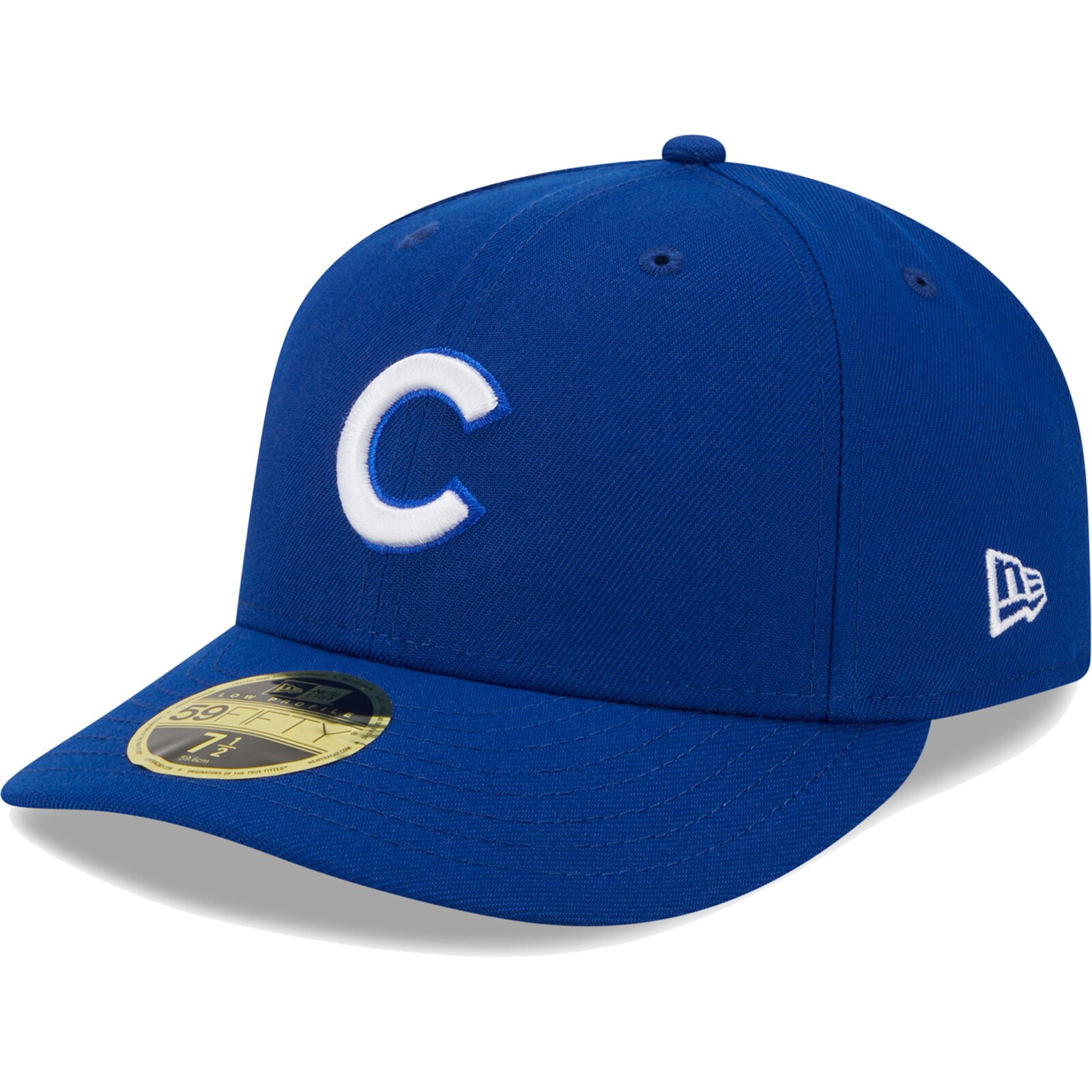 남성용 시카고 컵스 New Era 로열 화이트 로고 로우 프로파일 59FIFTY 맞춤 모자