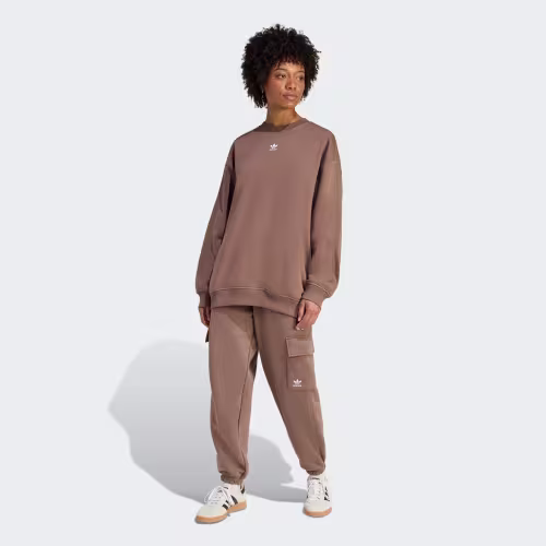 Essentials Fleece Long Oversized Crew Sweatshirt 상세 이미지 3