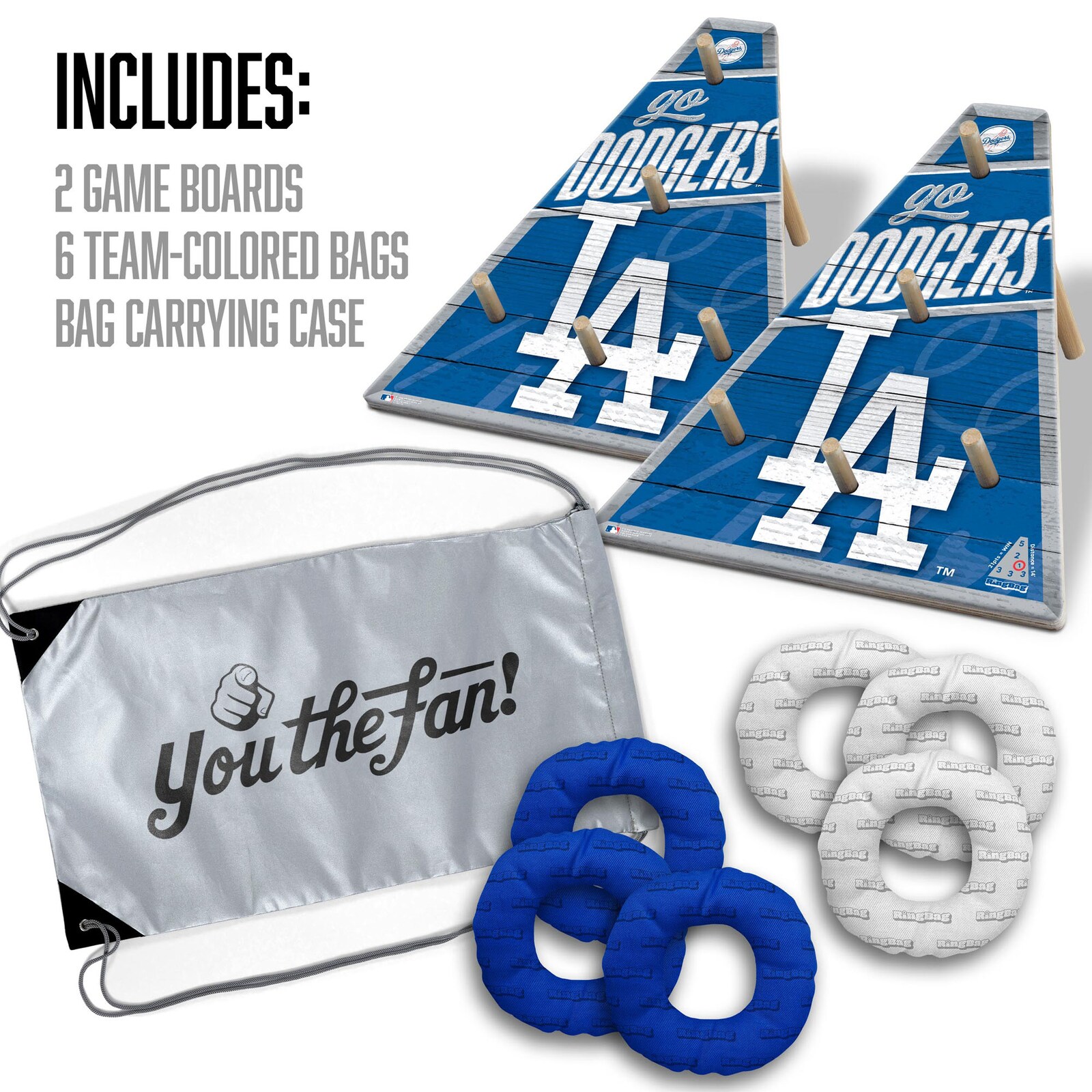 Los Angeles Dodgers IDNA 20인치 x 23인치 링 백 게임 상세 이미지 4
