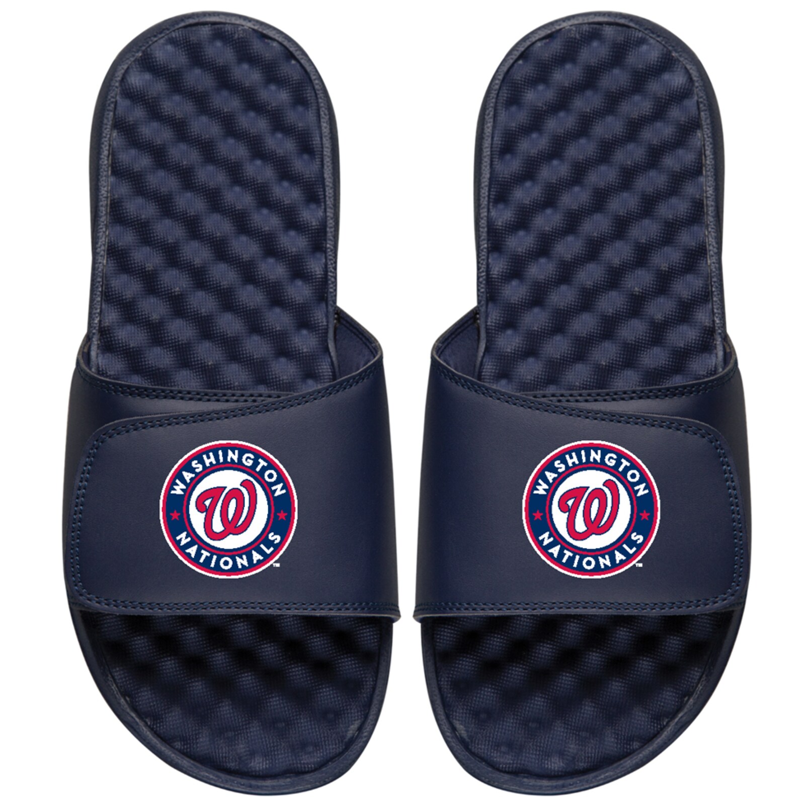 남성용 Washington Nationals ISlide 네이비 프라이머리 로고 슬라이드 샌들