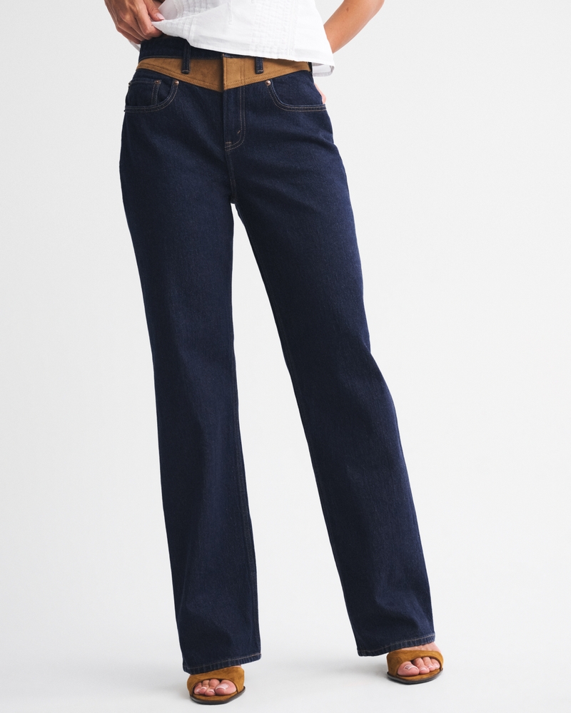 Curve Love High Rise 90s Relaxed Vegan Suede Yoke Jean 상세 이미지 5