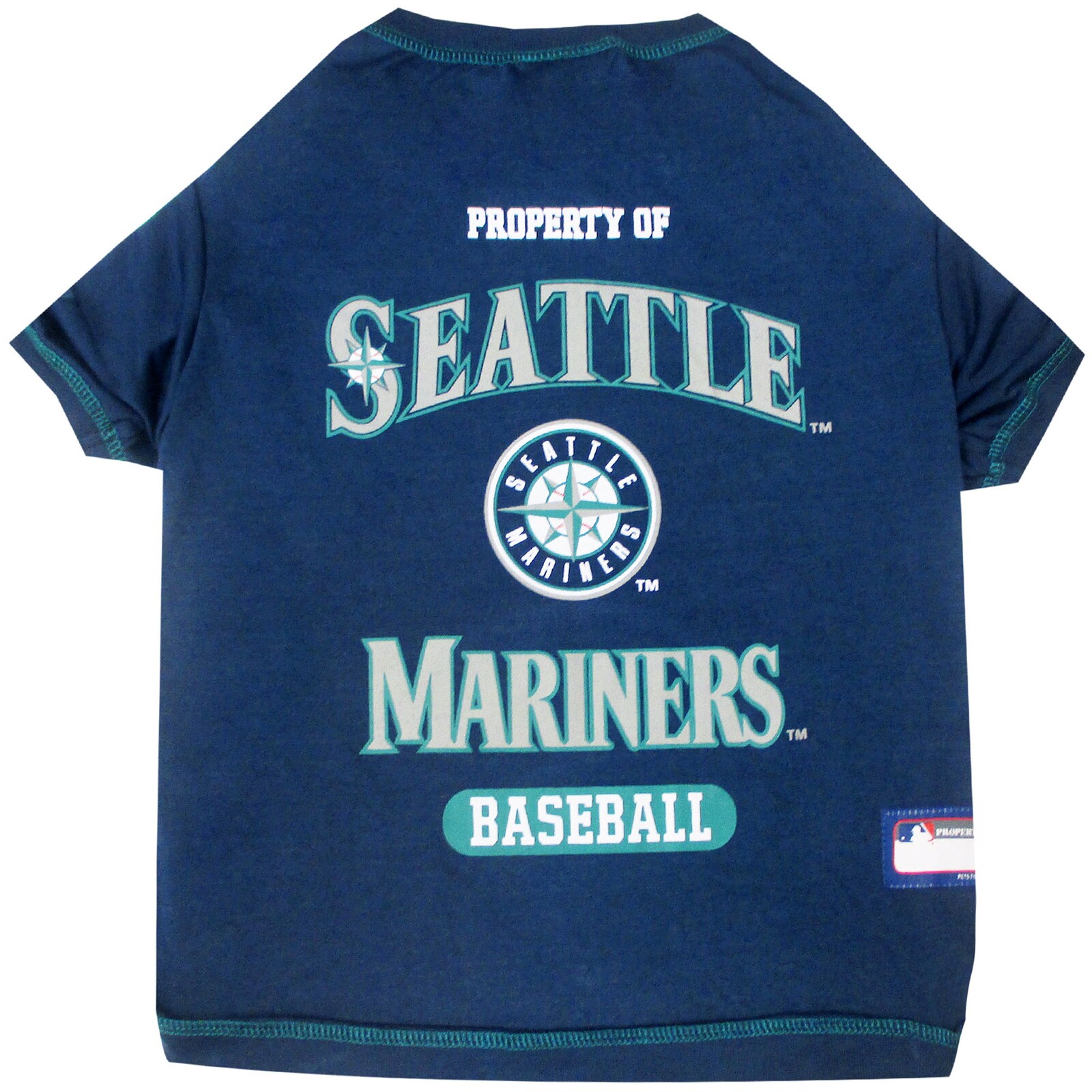 Seattle Mariners 반려동물 티셔츠 상세 이미지 2