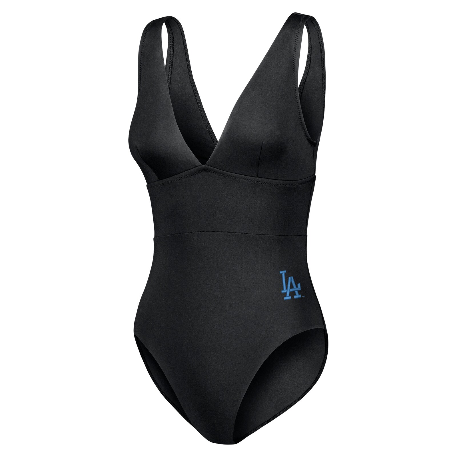 여성용 Los Angeles Dodgers Tommy Bahama 블랙 팜 모던 V넥 원피스 수영복 상세 이미지 3