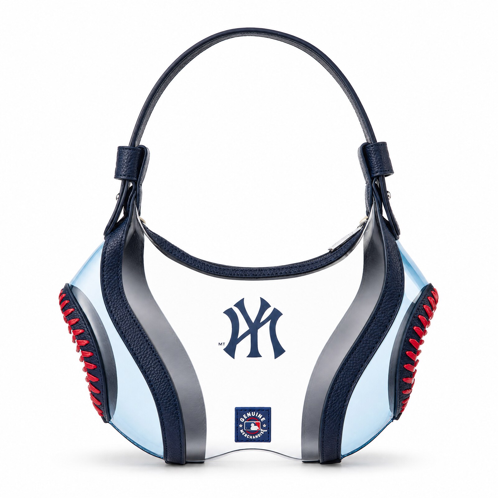 New York Yankees Montana West 투명 슬라우치 숄더백 상세 이미지 4