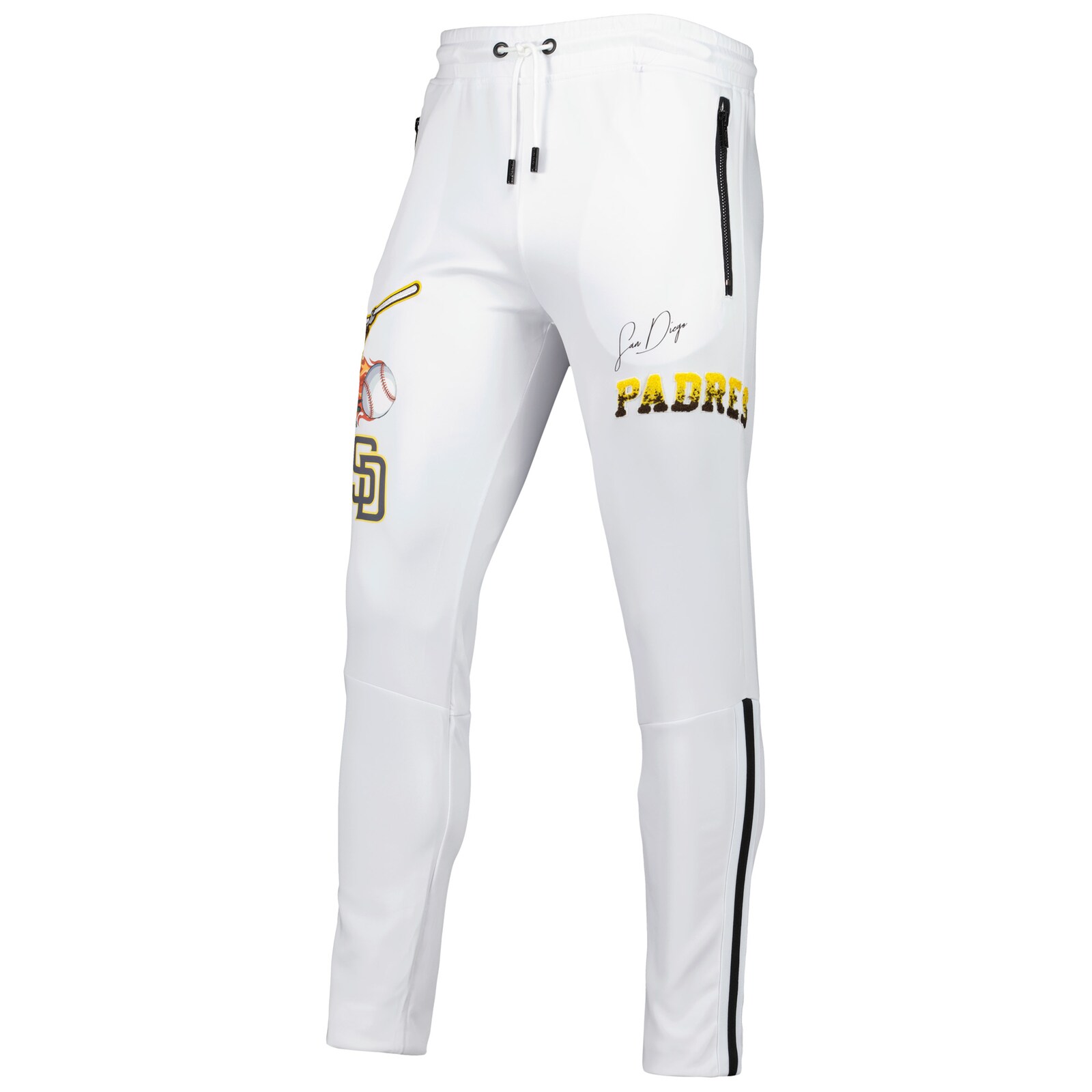남성용 San Diego Padres Pro Standard 화이트 Hometown 트랙 팬츠 상세 이미지 3
