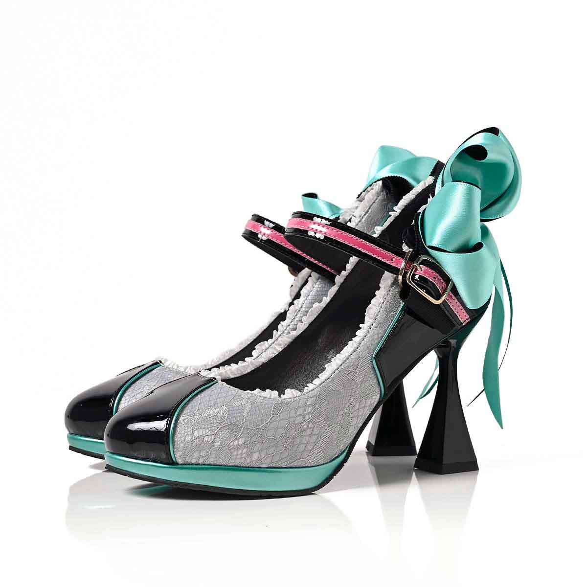 (Goods - Footwear) HATSUNE MIKU ICONIQUE 슈즈 오브제 펌프스 상세 이미지 2
