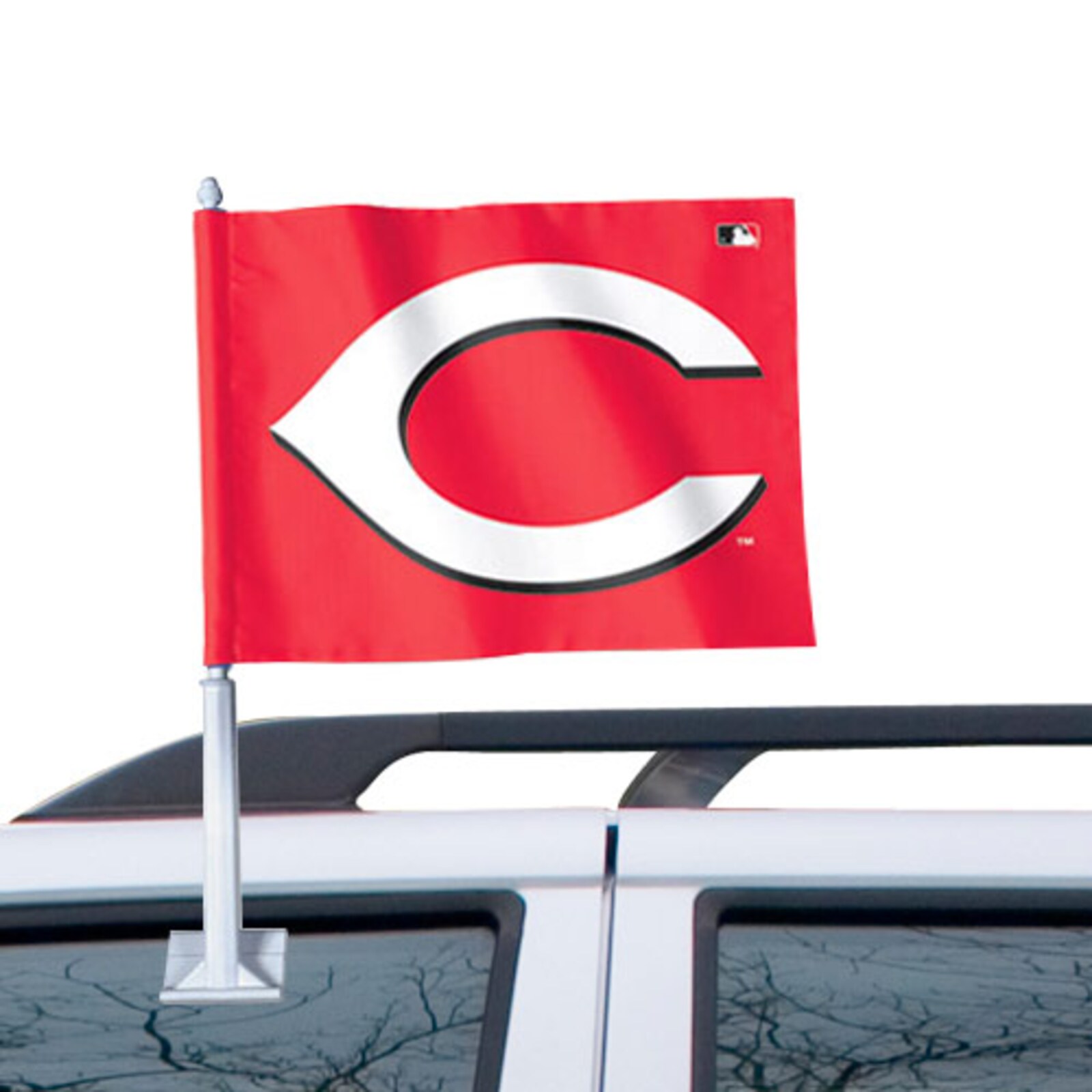 Cincinnati Reds WinCraft 12" x 13" 양면 차량용 깃발 상세 이미지 2