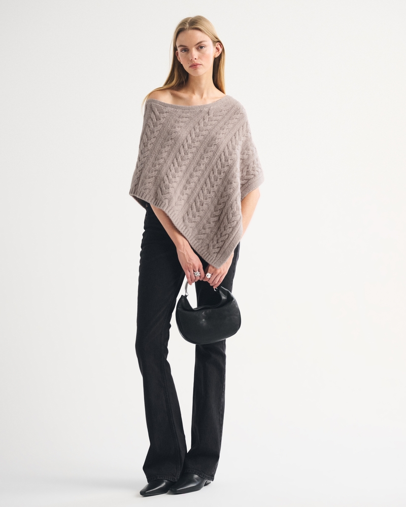 Cable-Knit Poncho 상세 이미지 2