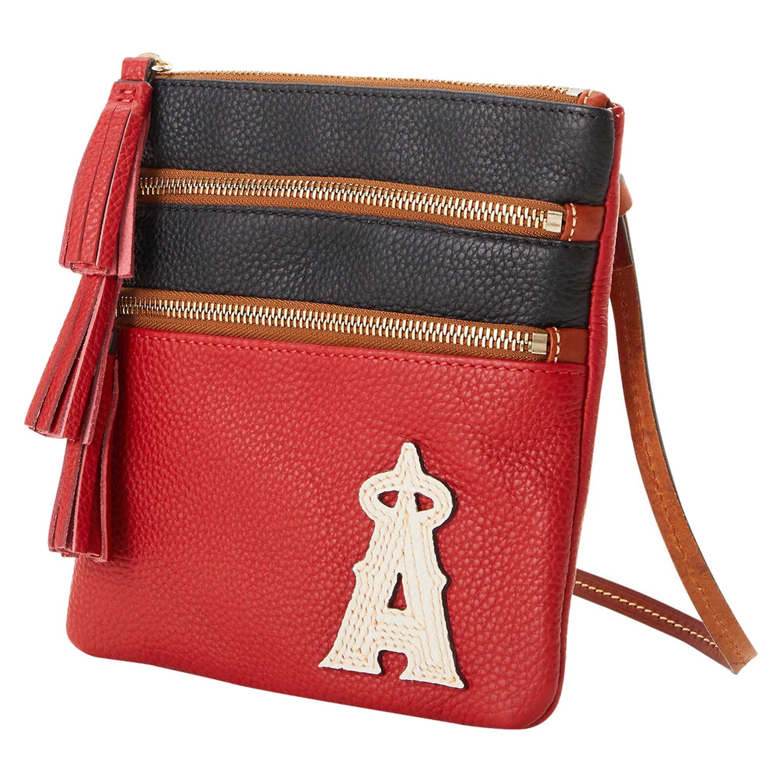 Los Angeles Angels Dooney & Bourke Infield 트리플 지퍼 크로스백 상세 이미지 2