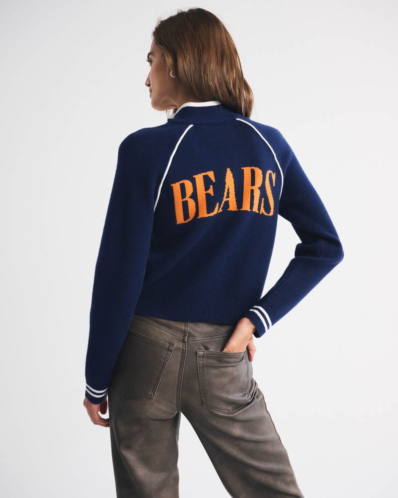 Chicago Bears Mockneck Zipper Cardigan 상세 이미지 6