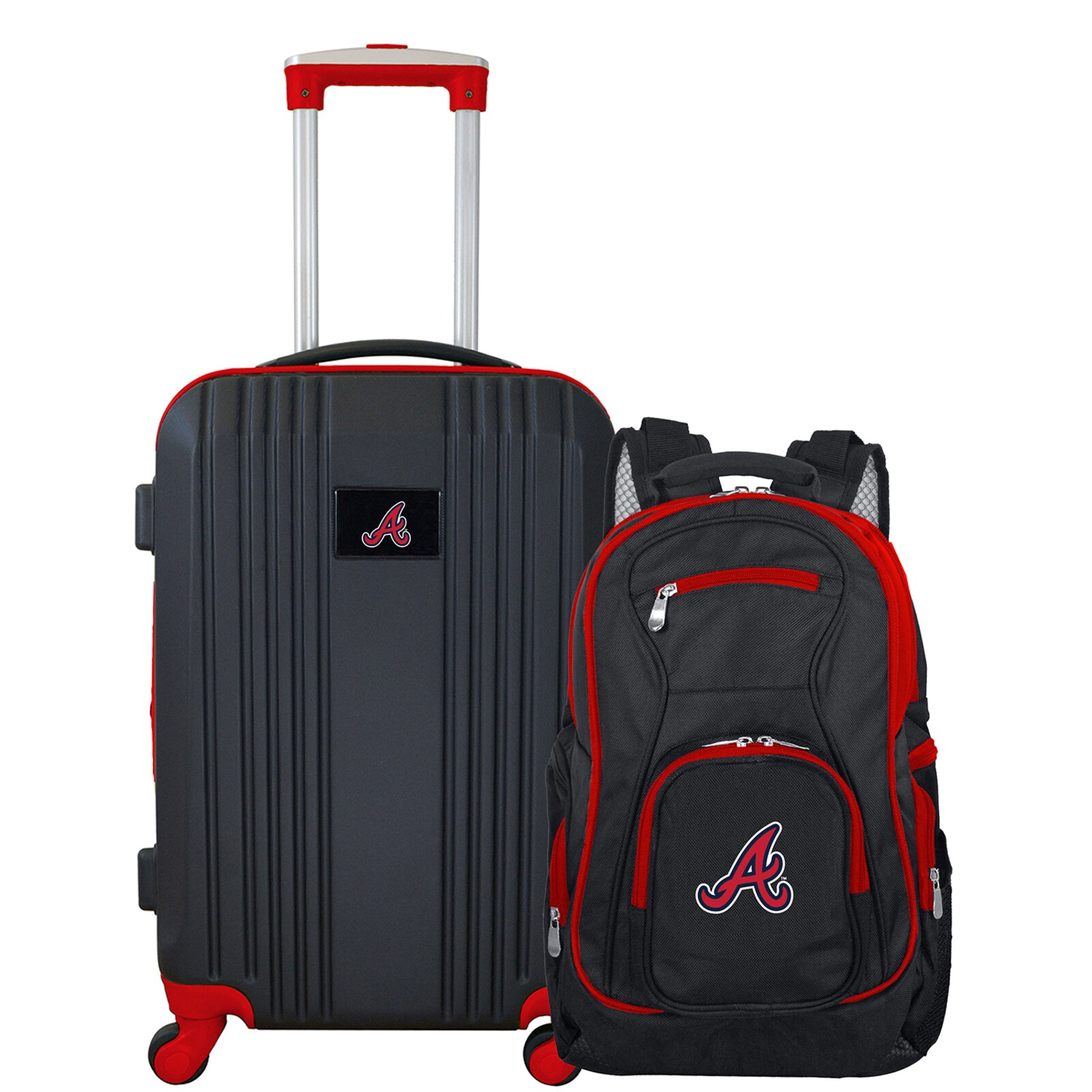 Atlanta Braves MOJO 블랙 2종 러기지 & 백팩 세트 상세 이미지 2