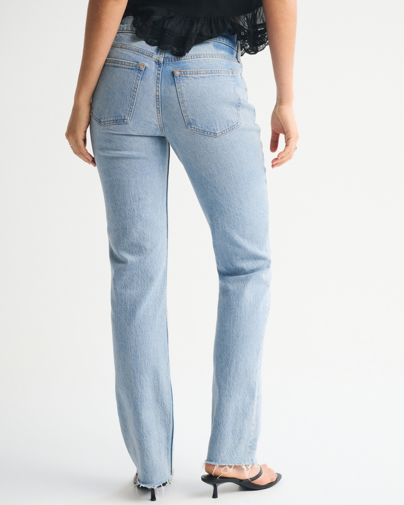 Mid Rise 90s Straight Frayed Hem Jean 상세 이미지 7