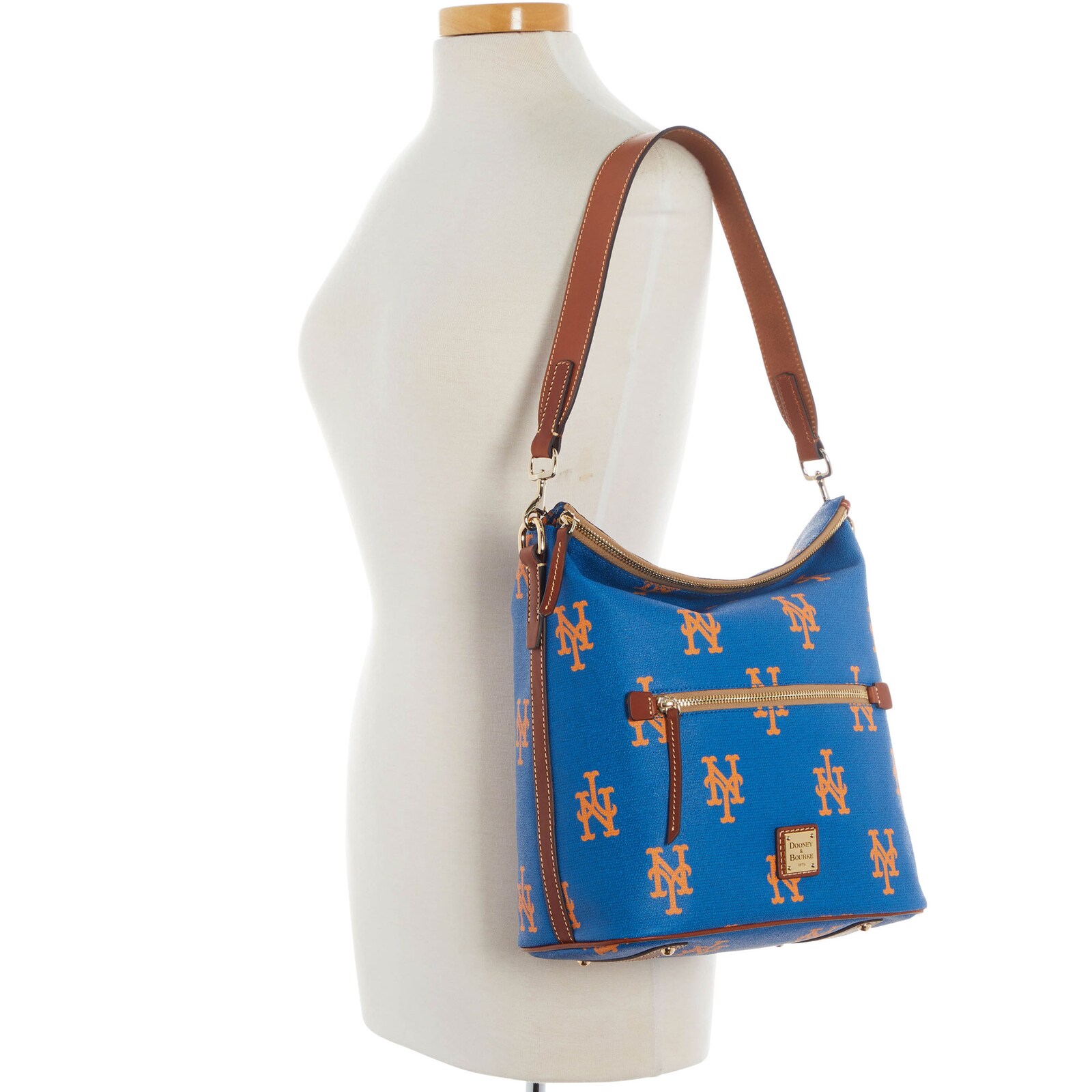 New York Mets Dooney & Bourke 스포티 모노그램 라지 지갑 상세 이미지 5