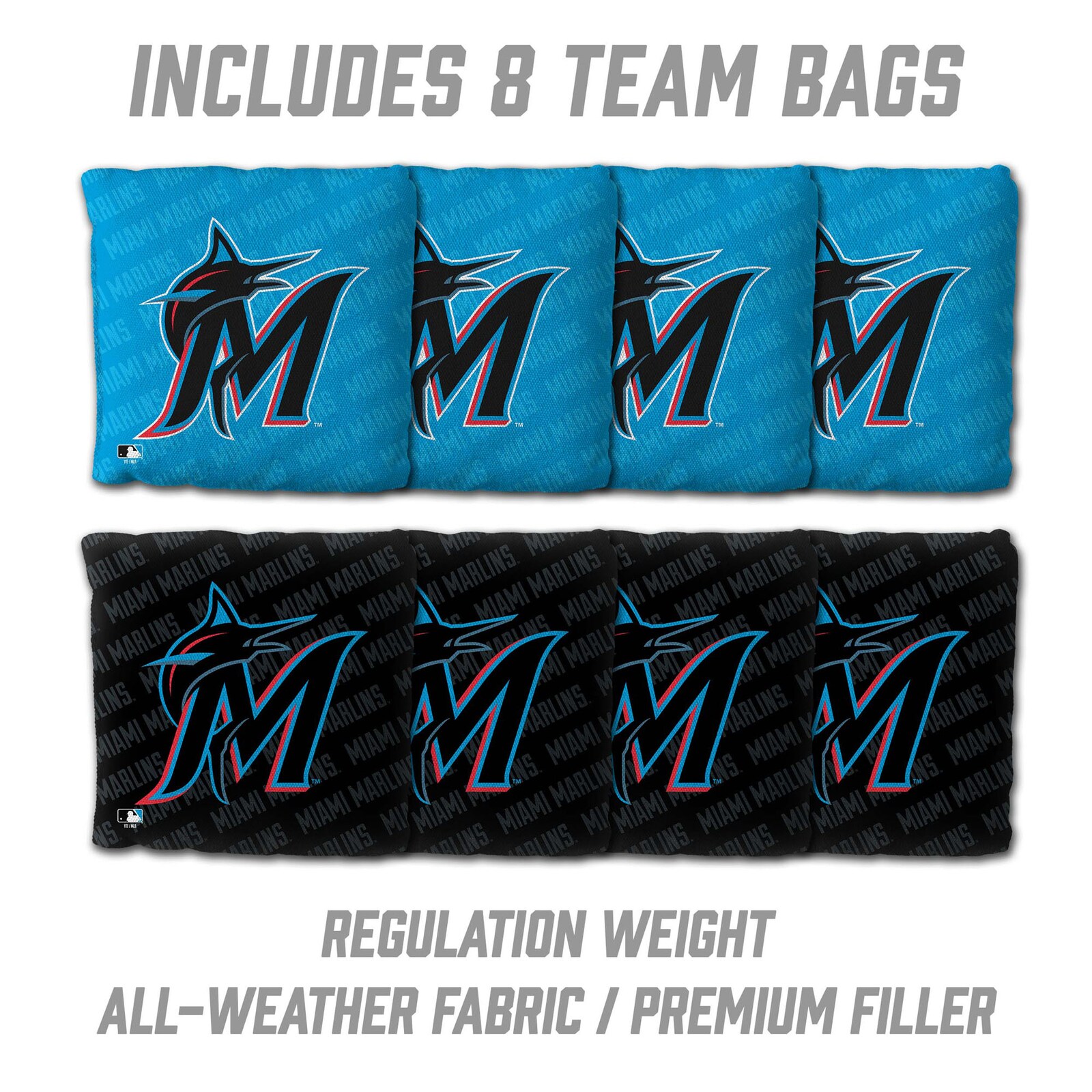 Miami Marlins IDNA 2' x 3' 콘홀 게임 세트 상세 이미지 5