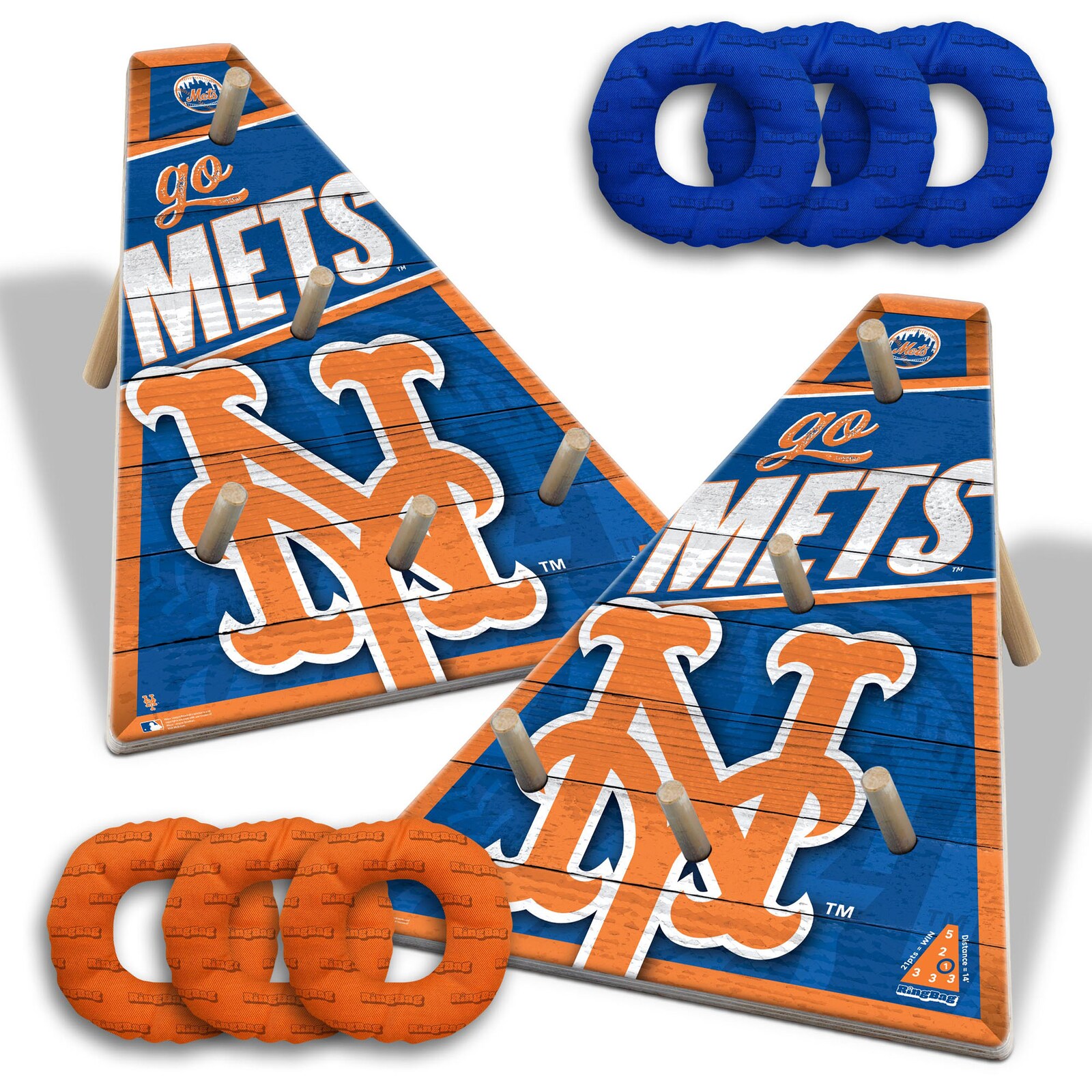 New York Mets IDNA 20" x 23" 링 백 게임 상세 이미지 2