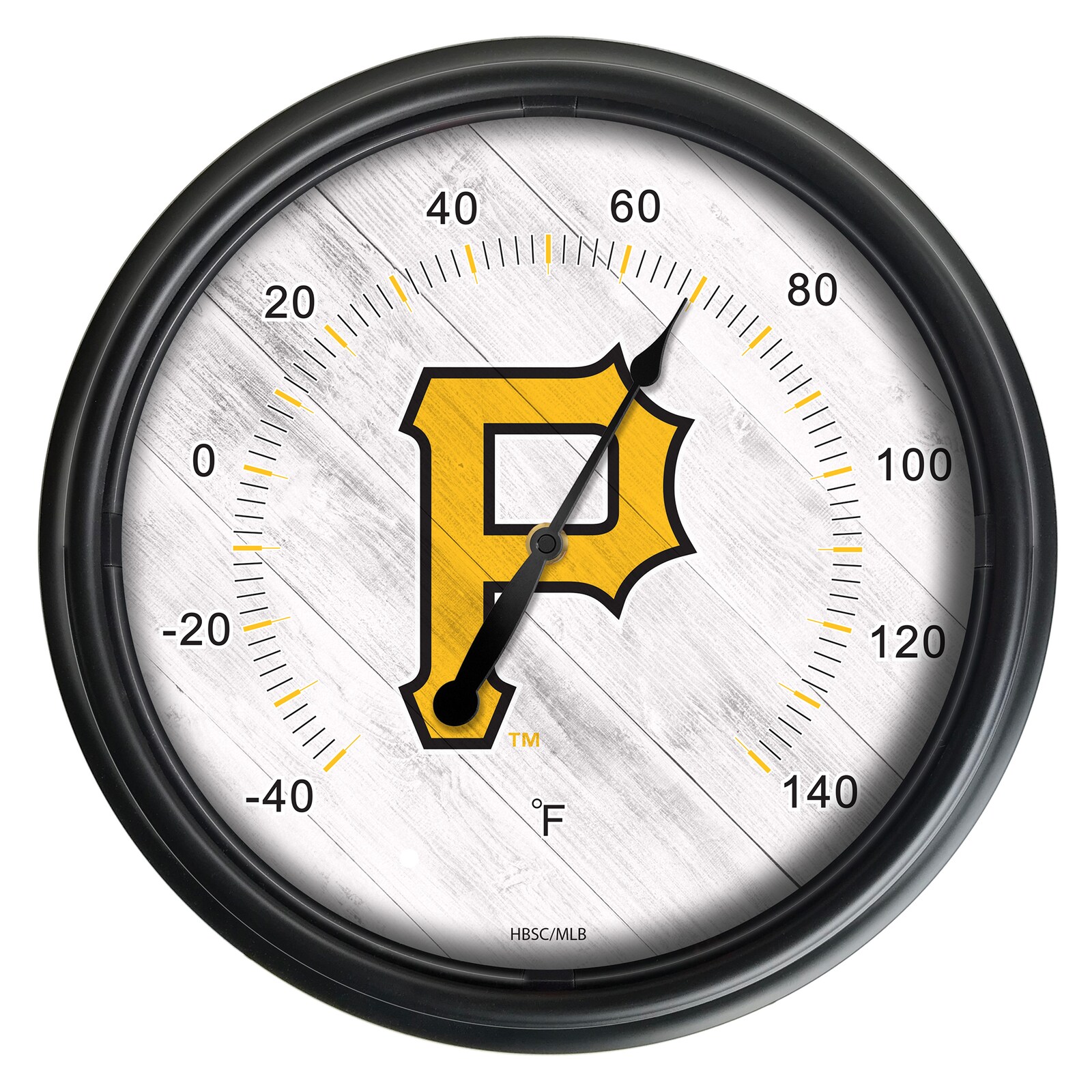 Pittsburgh Pirates 블랙 실내외 겸용 LED 온도계