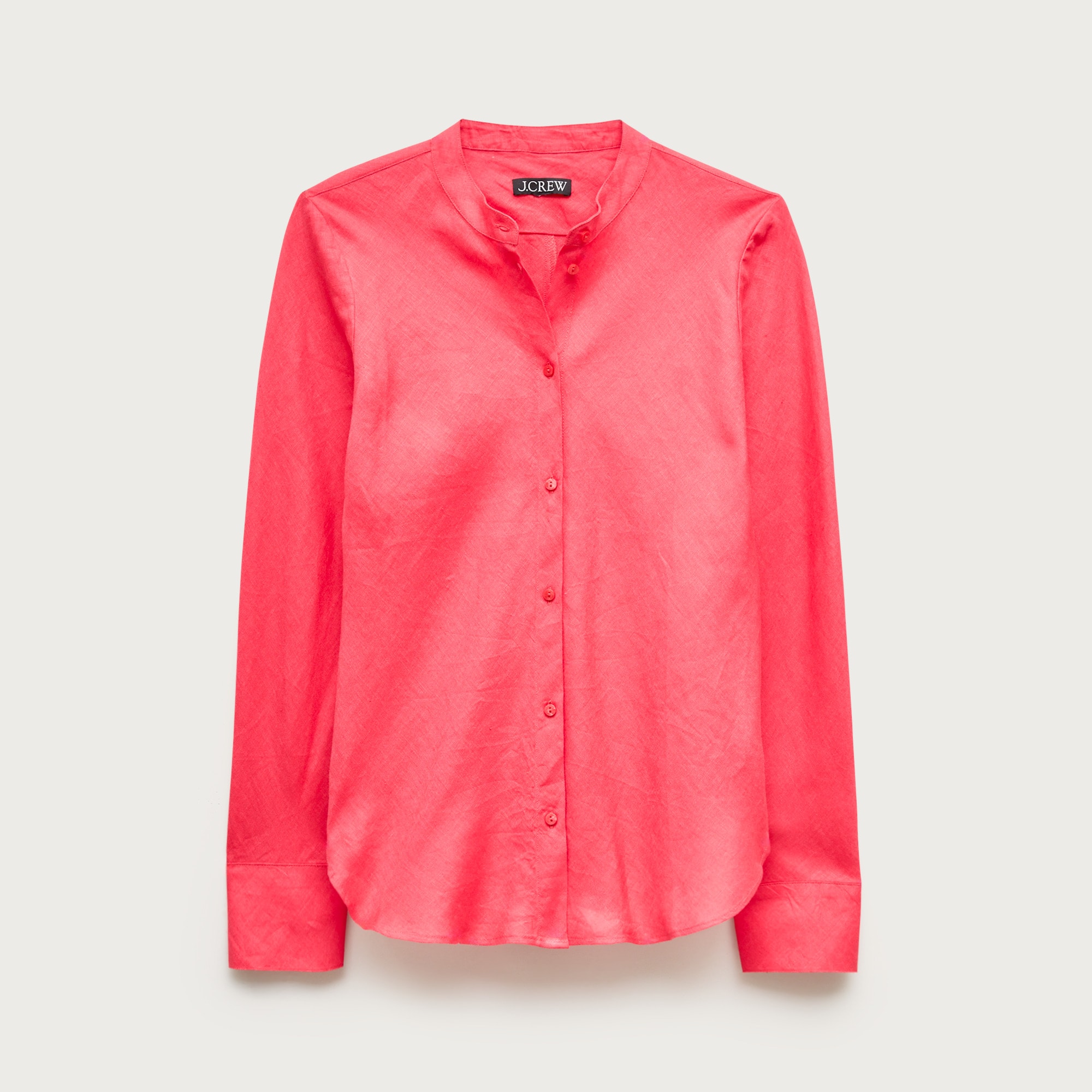 Bias-cut linen shirt