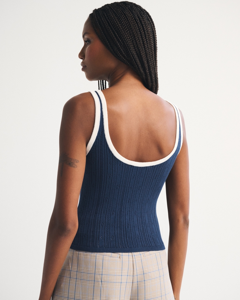Pointelle Scoopneck Sweater Tank 상세 이미지 7