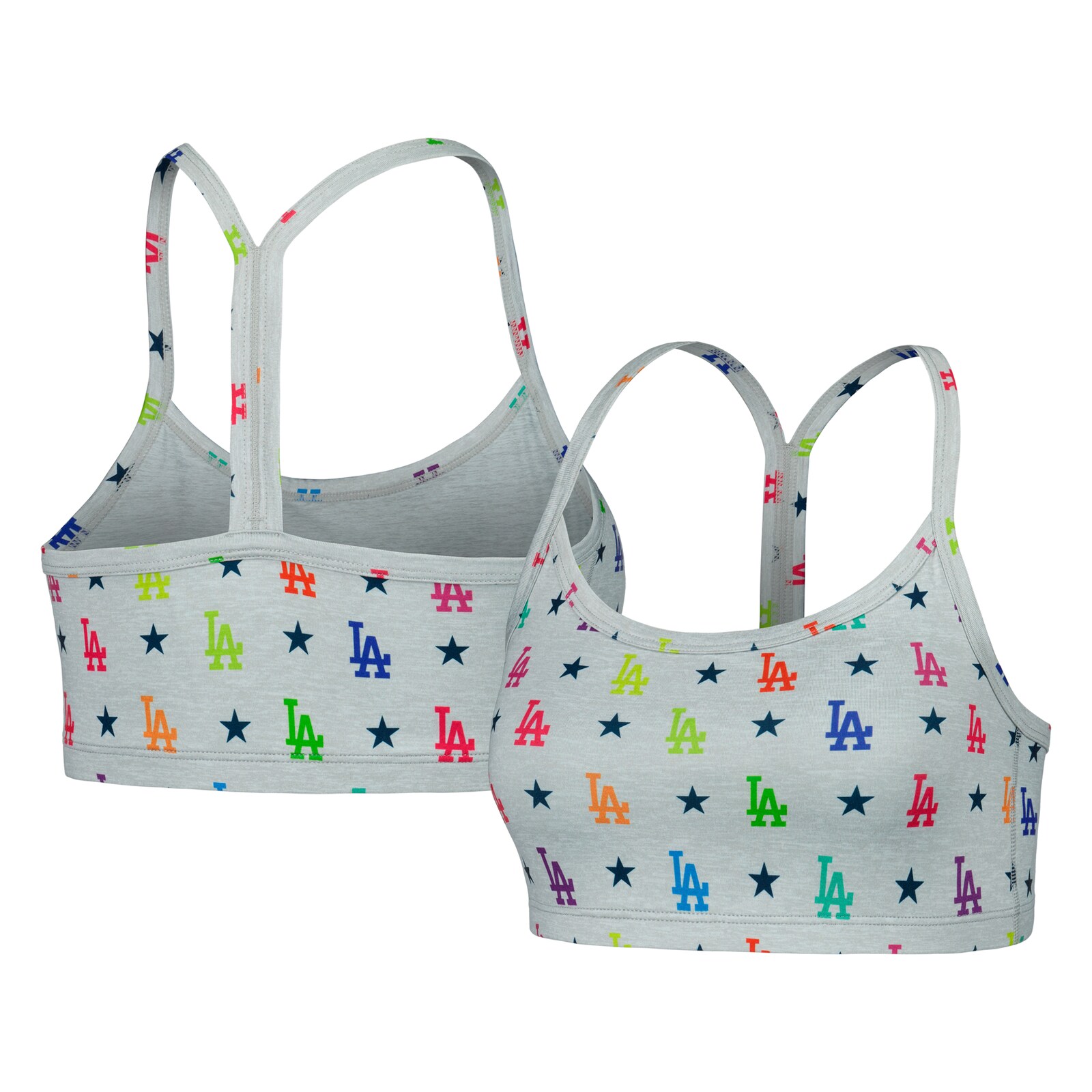 여성용 Los Angeles Dodgers Terez 그레이 TLC Rainbow 브라 상세 이미지 2