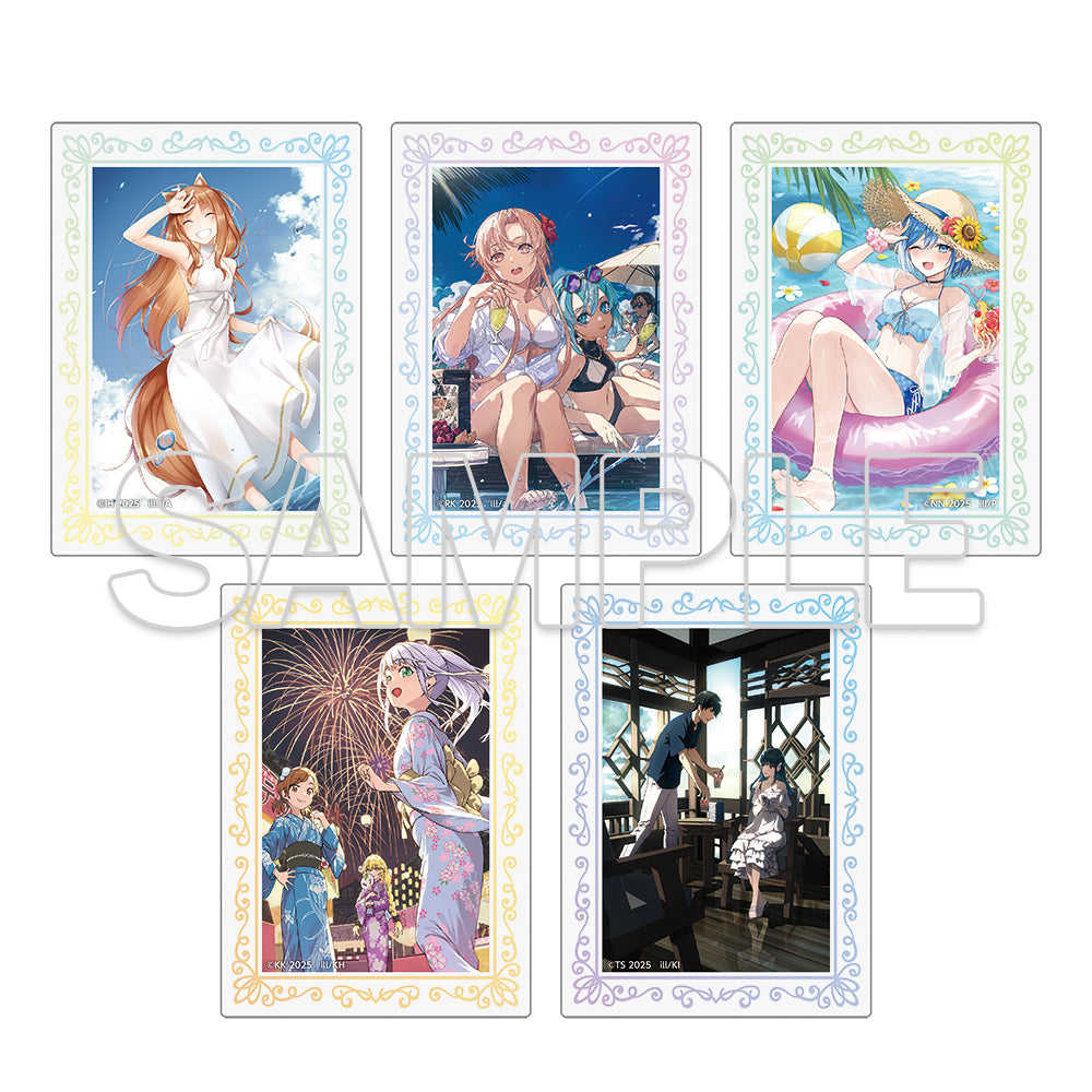 (굿즈 - 브로마이드) Dengeki Bunko 트레이딩 아크릴 카드 여름 2 버전
