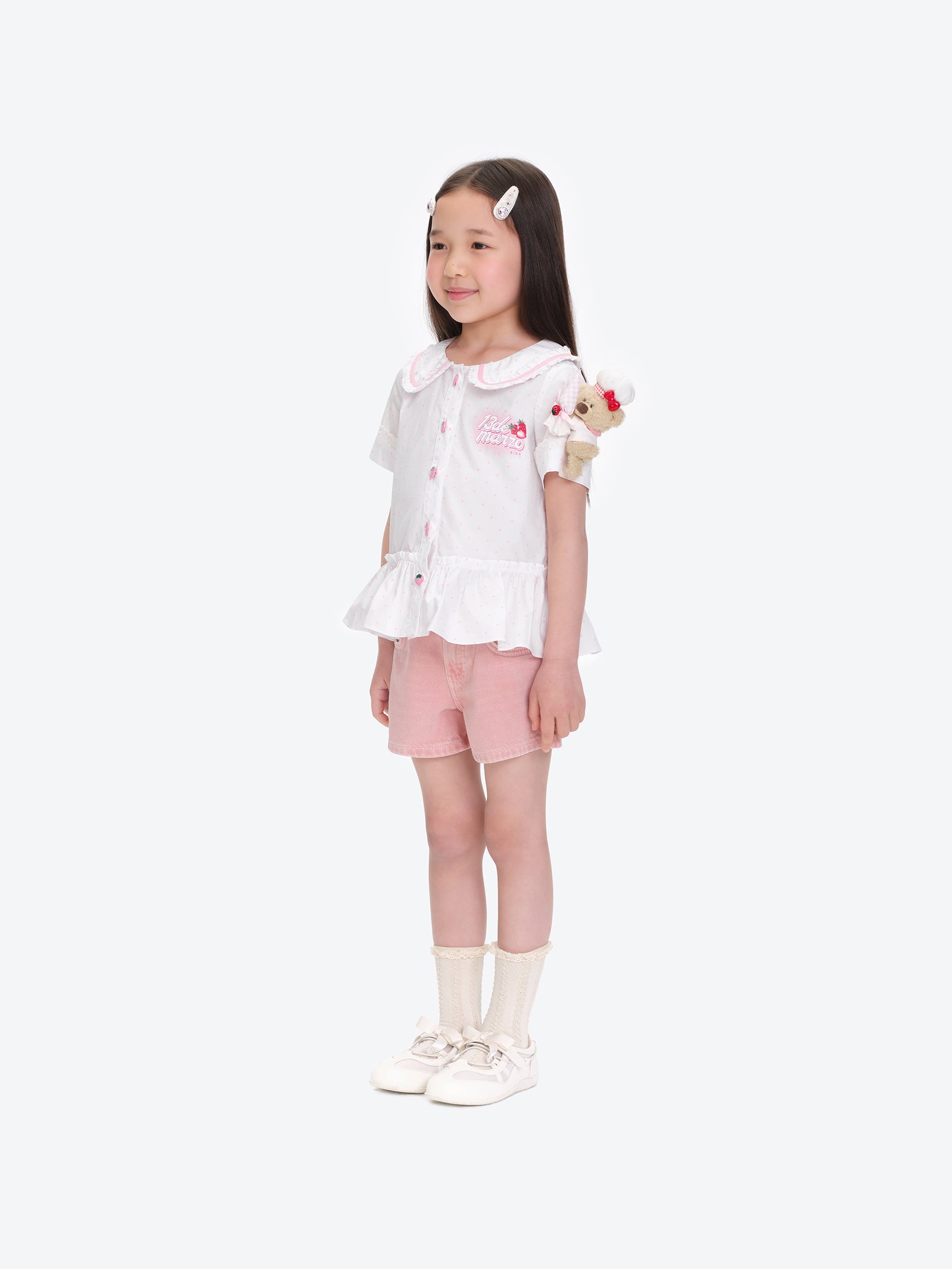 베이비베어 스트로베리 도트 셔츠 상세 이미지 3