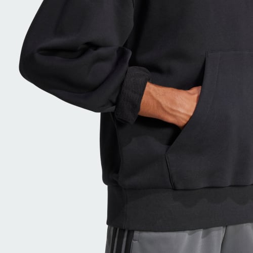 Essentials Loose-Fit 3 Bar Logo French Terry Hoodie 상세 이미지 5