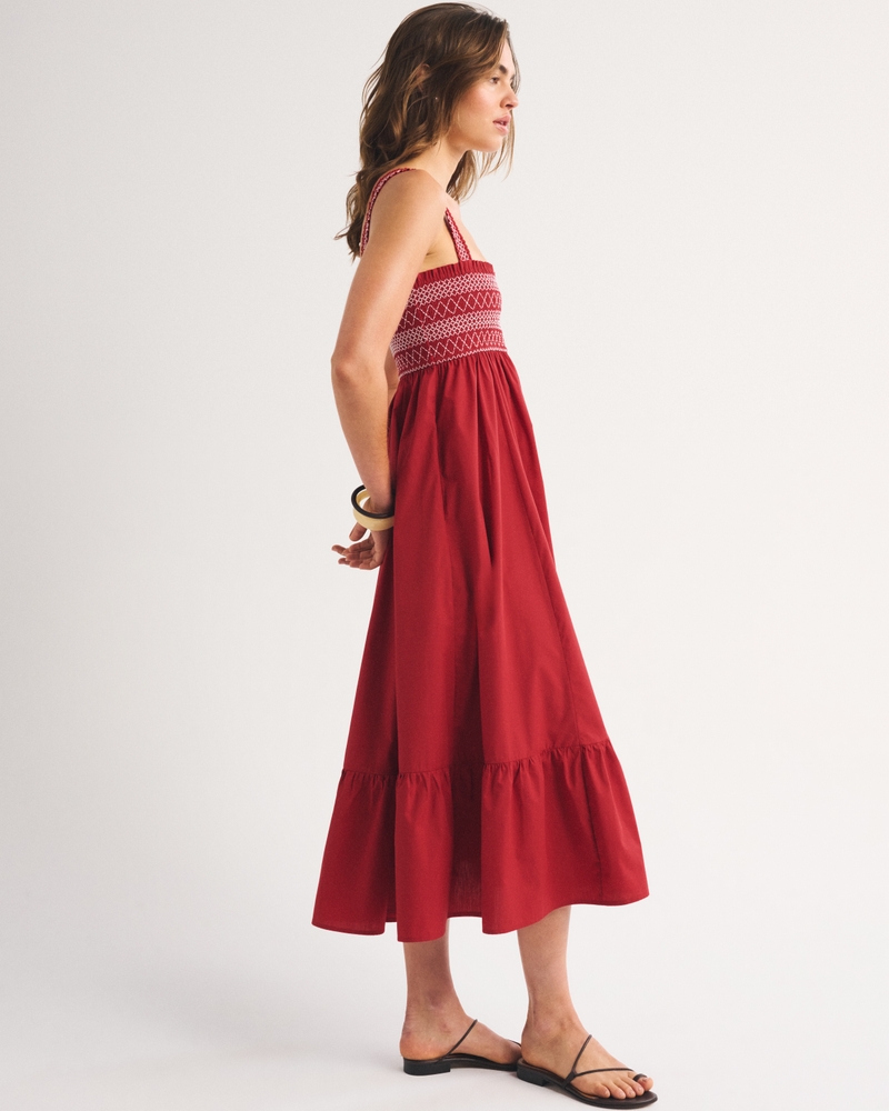 A&F Sydney Smocked Convertible Midi Dress 상세 이미지 5