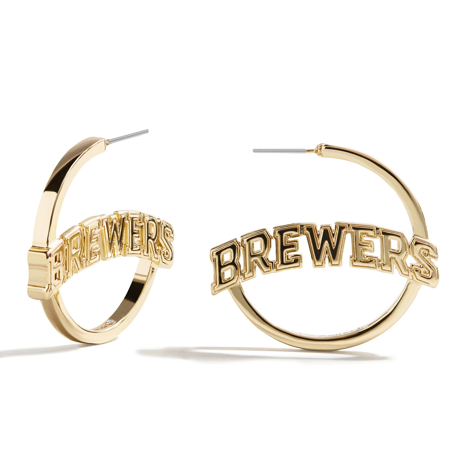 Milwaukee Brewers BaubleBar 워드마크 후프 귀걸이 상세 이미지 2