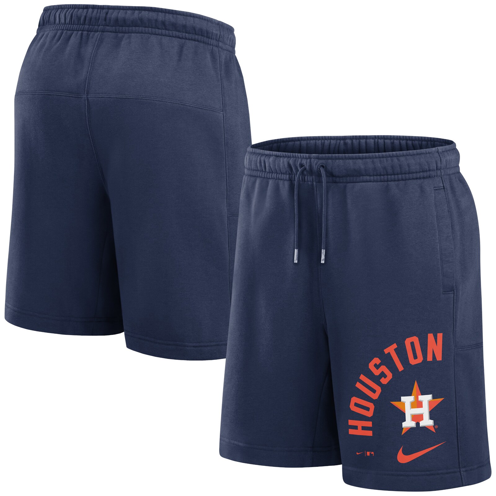 남성용 Houston Astros Nike 네이비 아치형 키커 반바지 상세 이미지 2