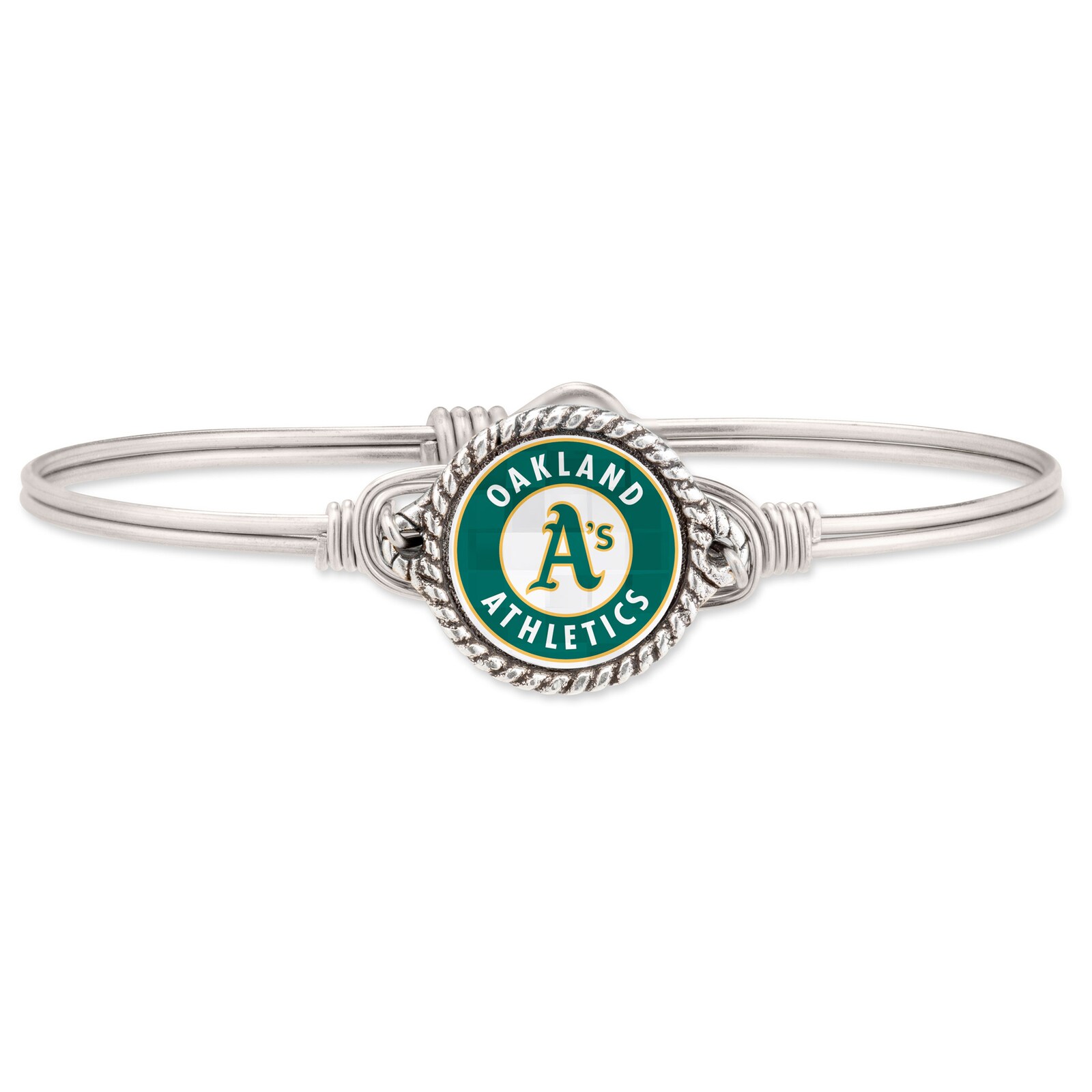 여성용 Oakland Athletics Luca + Danni 실버 뱅글 팔찌