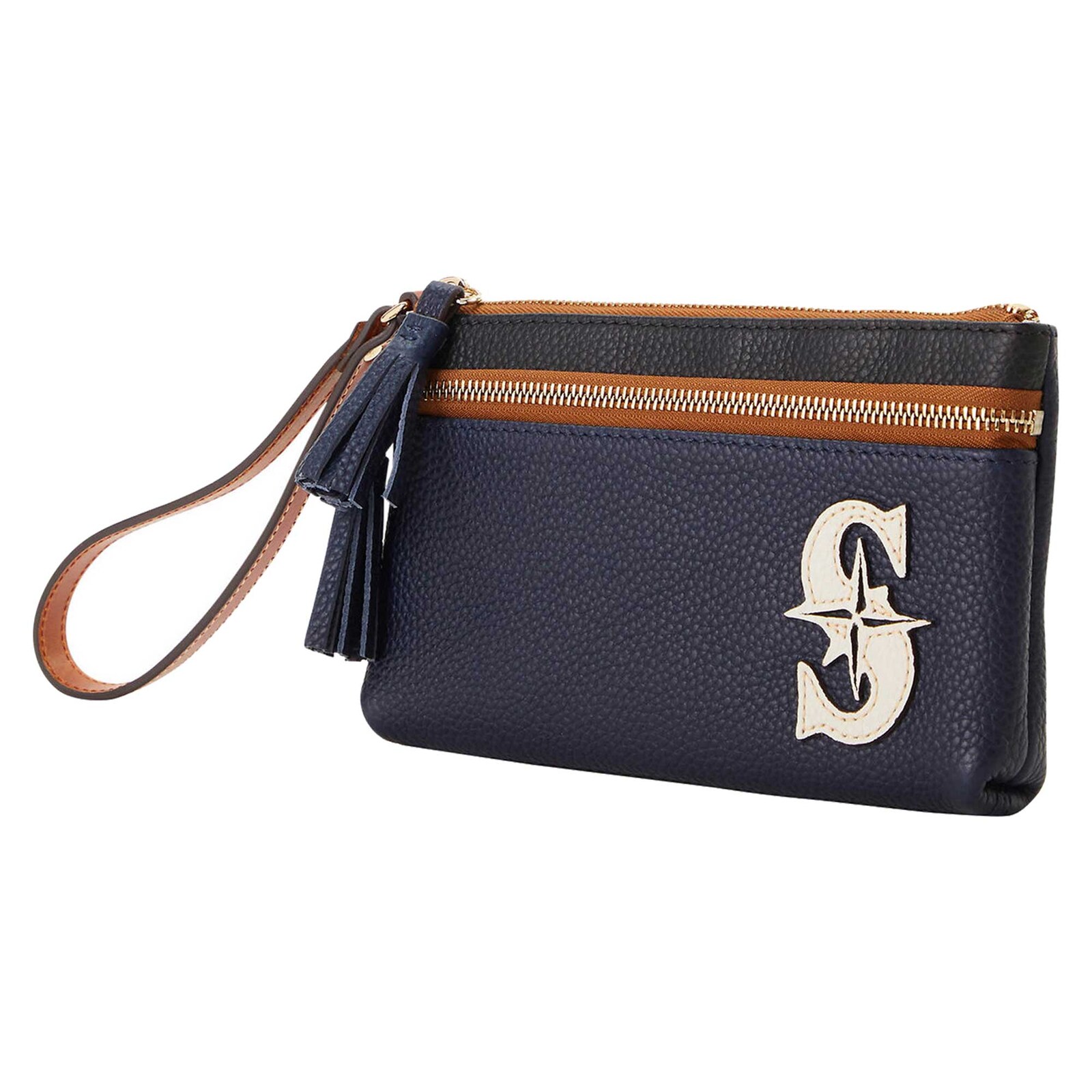 Seattle Mariners Dooney & Bourke Infield 더블 지퍼 손목지갑
