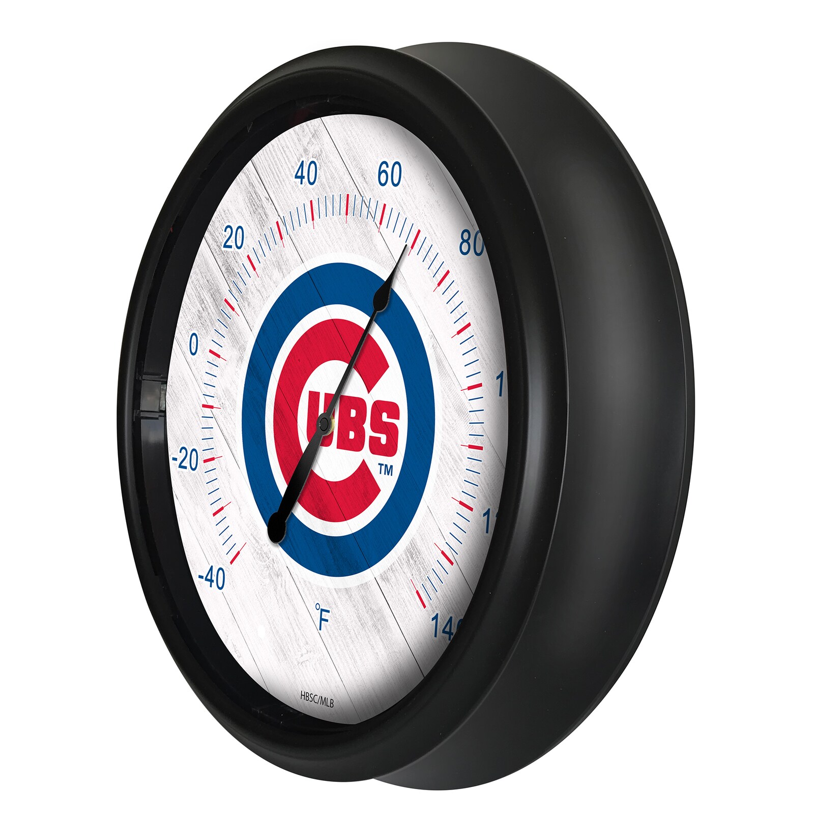Chicago Cubs 블랙 실내용/실외용 LED 온도계 상세 이미지 3
