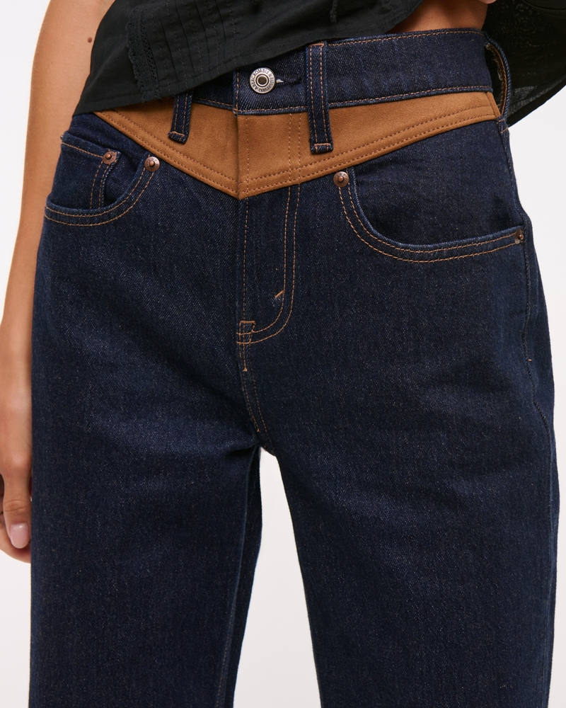 High Rise 90s Relaxed Vegan Suede Yoke Jean 상세 이미지 6