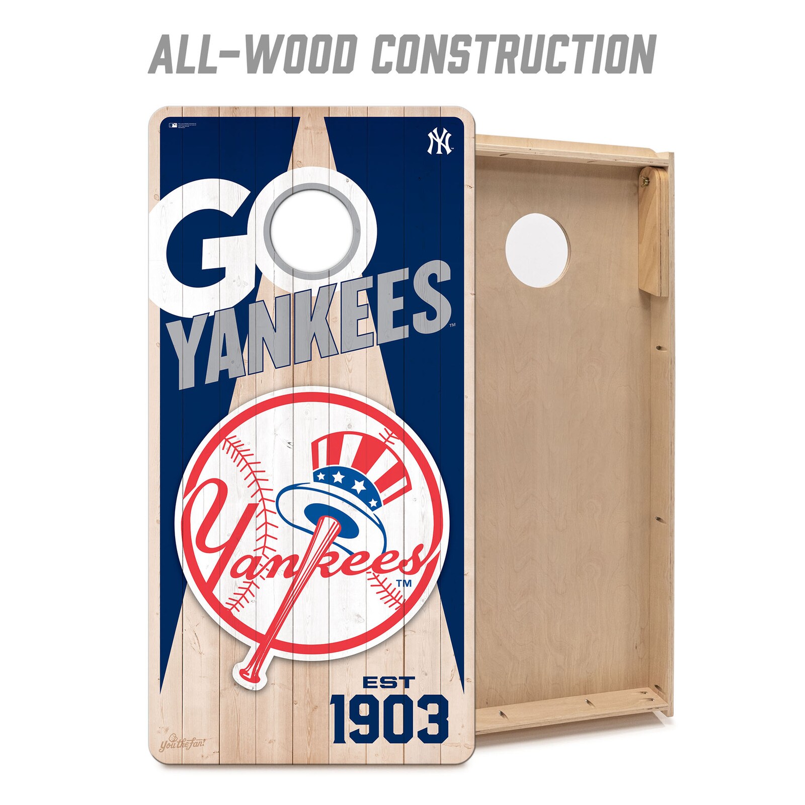 New York Yankees IDNA 2' x 4' 콘홀 게임 백 포함 세트 상세 이미지 4