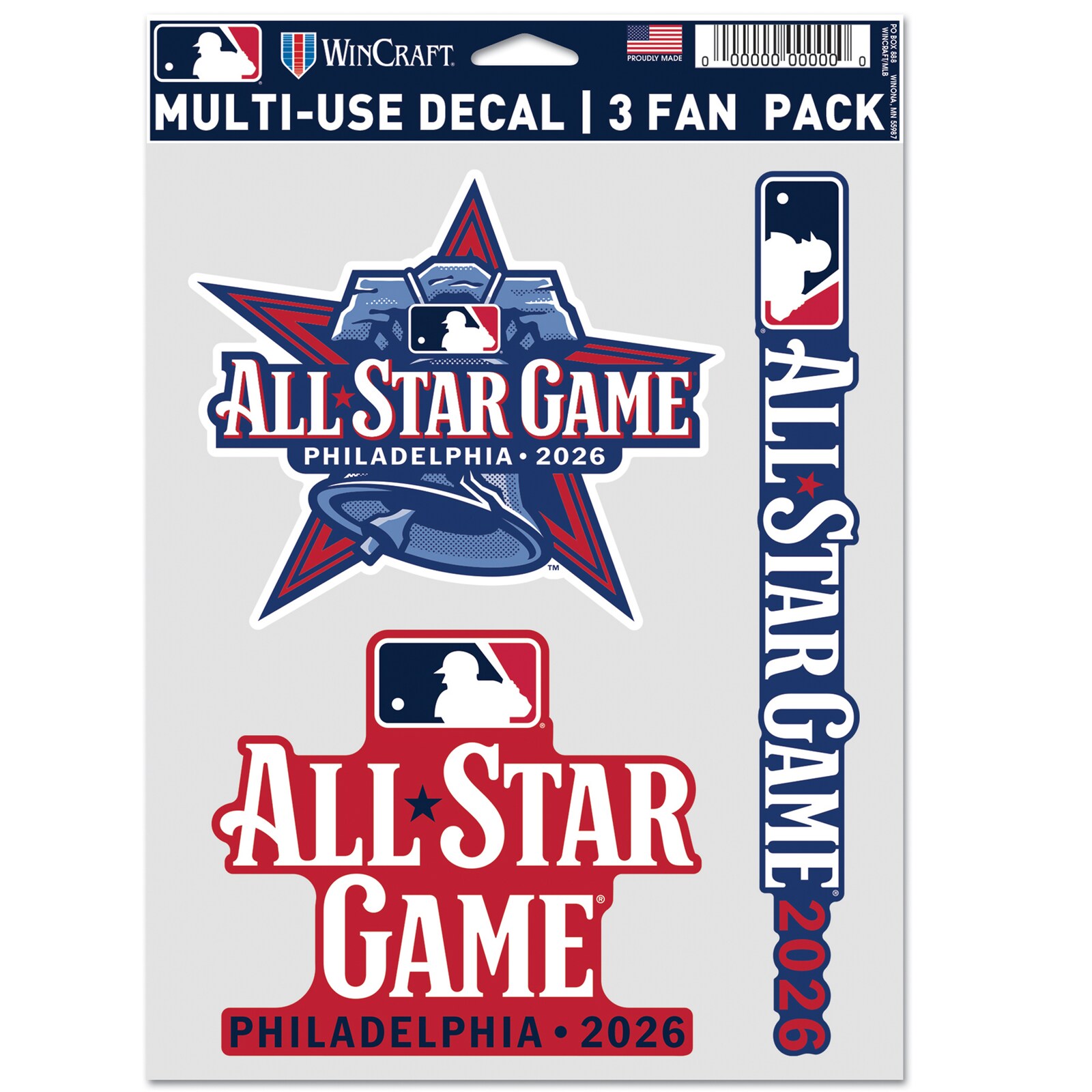 WinCraft 2026 MLB 올스타전 3종 팬 데칼 세트 상세 이미지 2