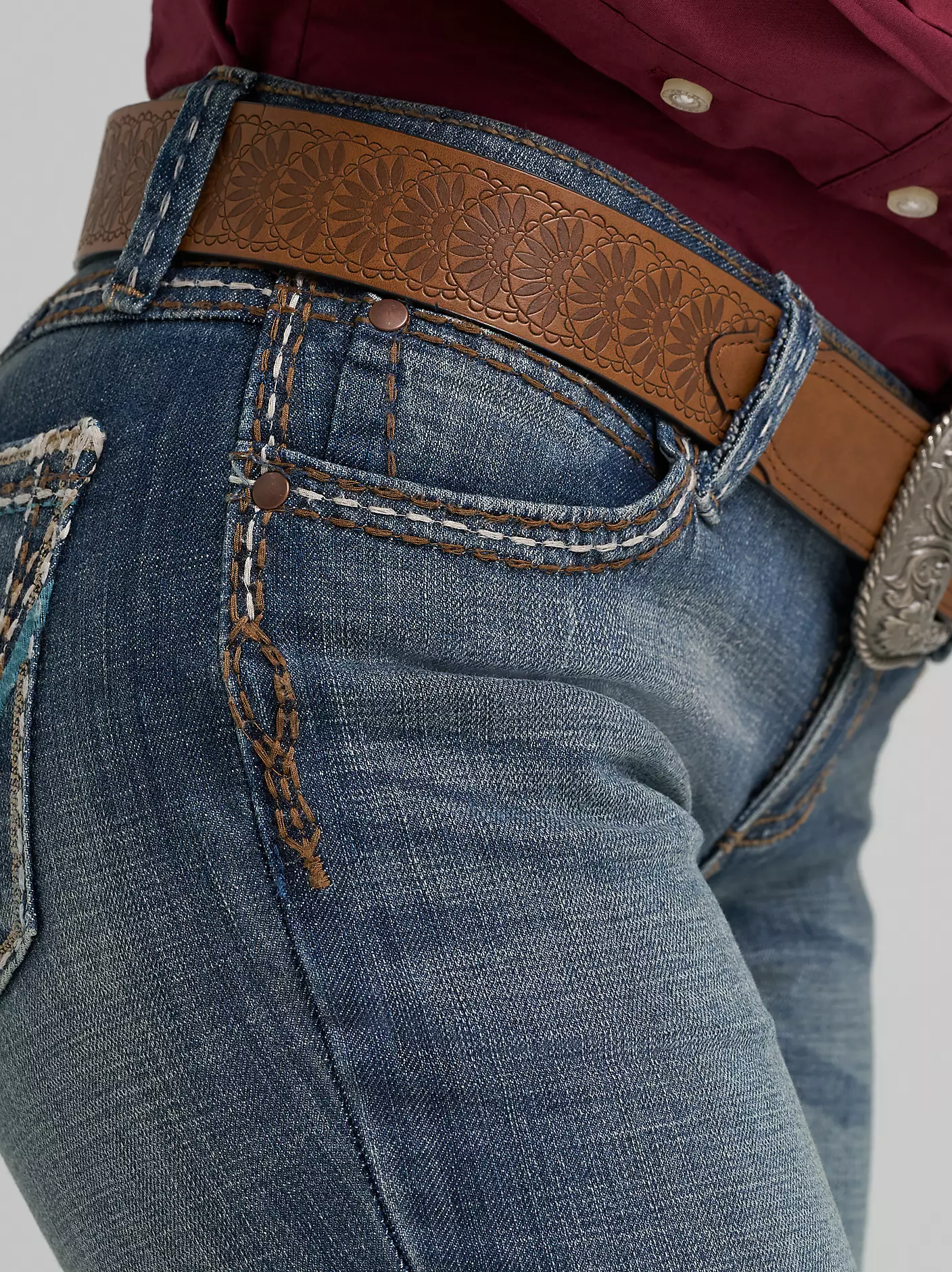 여성용 Wrangler® 레트로® 세이디 진, DW 워시 상세 이미지 7