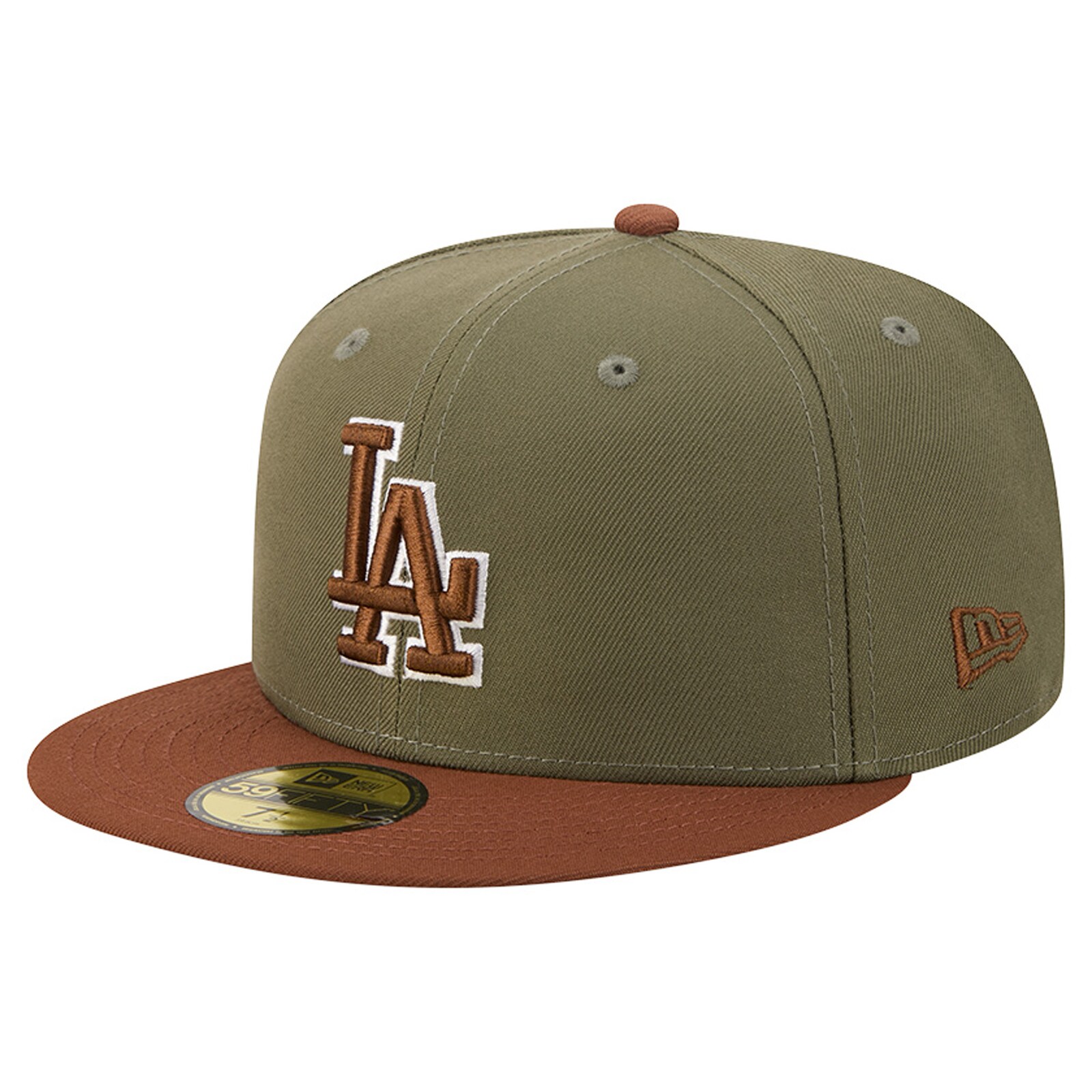 남성용 Los Angeles Dodgers New Era 올리브/브라운 컬러 팩 59FIFTY 피티드 모자 상세 이미지 2
