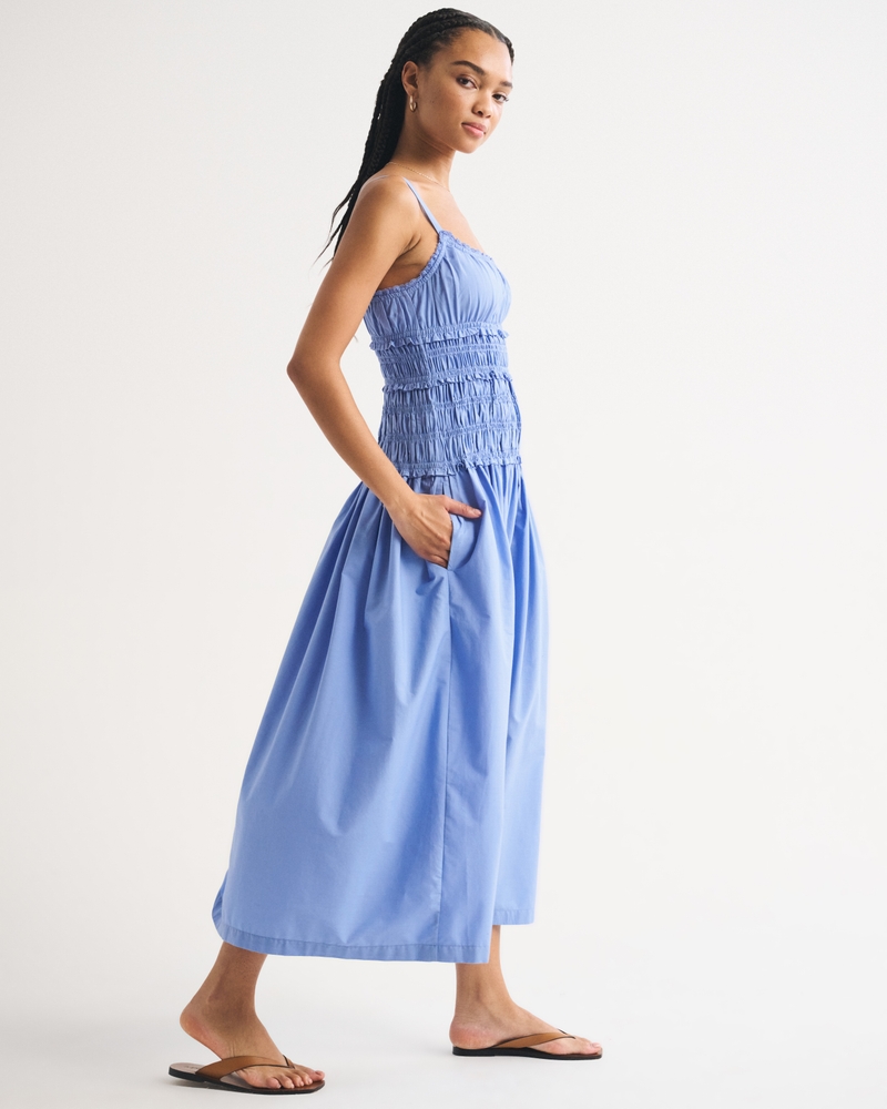 Bra-Free Smocked Drop-Waist Maxi Dress 상세 이미지 3