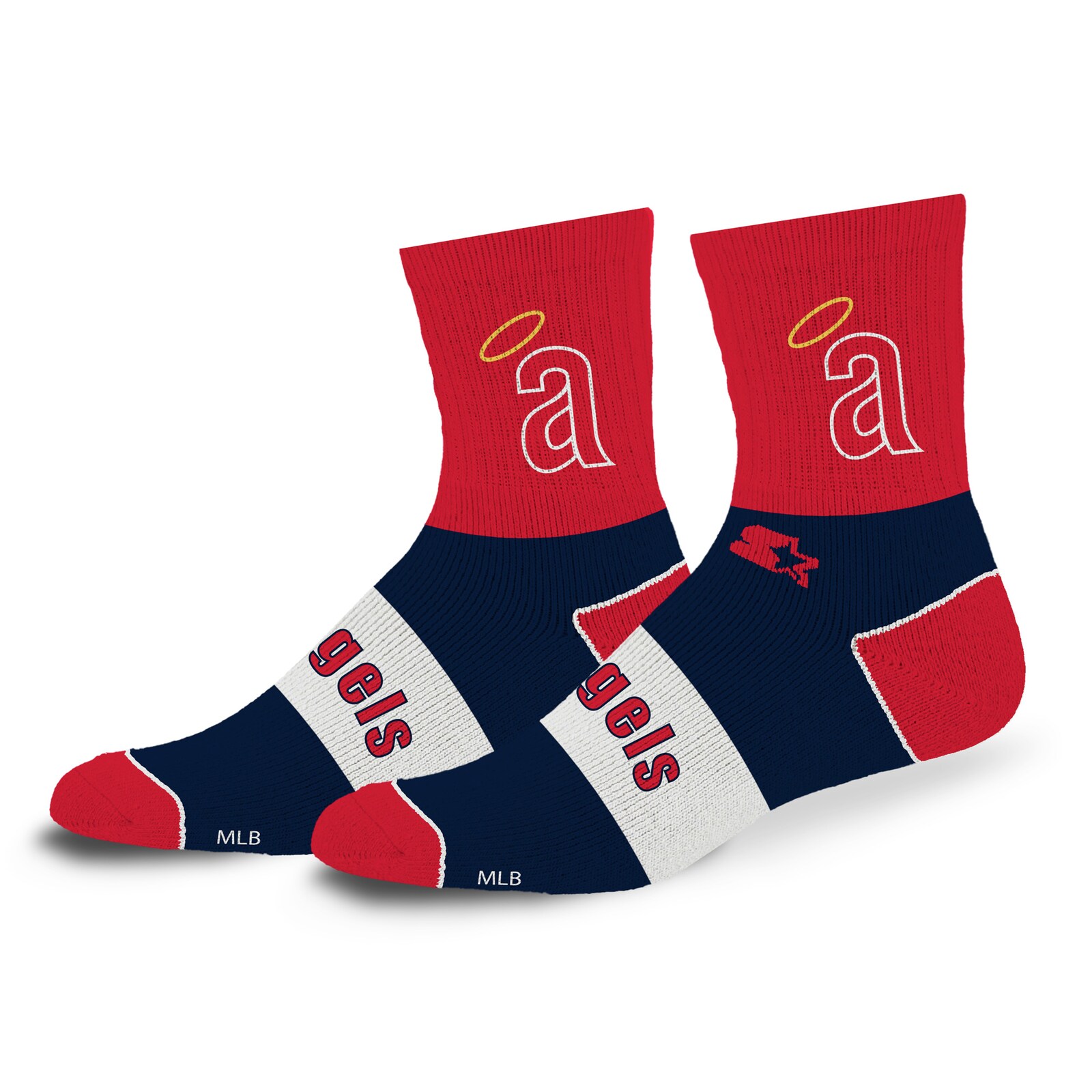 남녀공용 Los Angeles Angels Starter 트라이펙타 레트로 미드 크루 양말