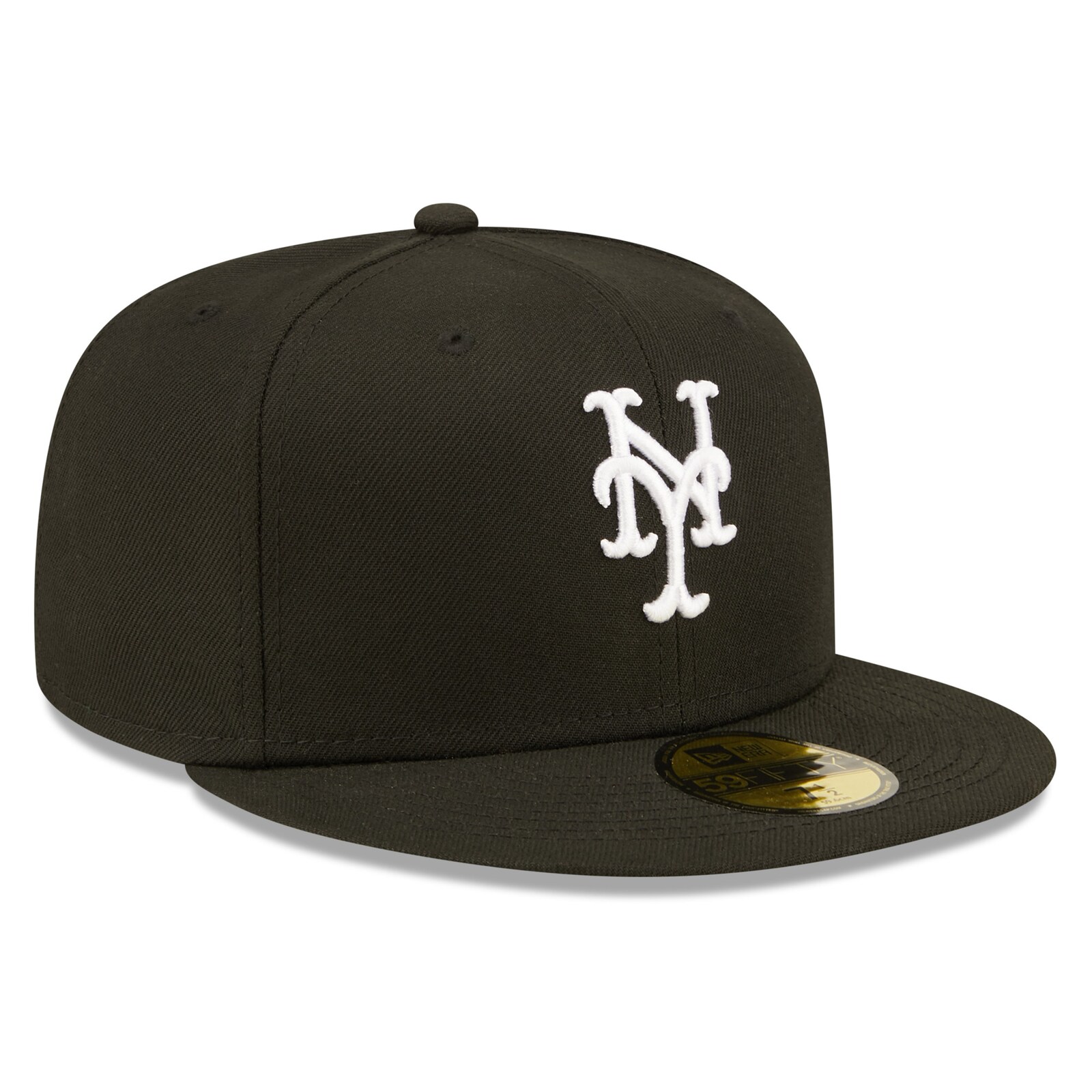 남성용 New York Mets New Era 블랙 팀 로고 59FIFTY 피티드 모자 상세 이미지 4