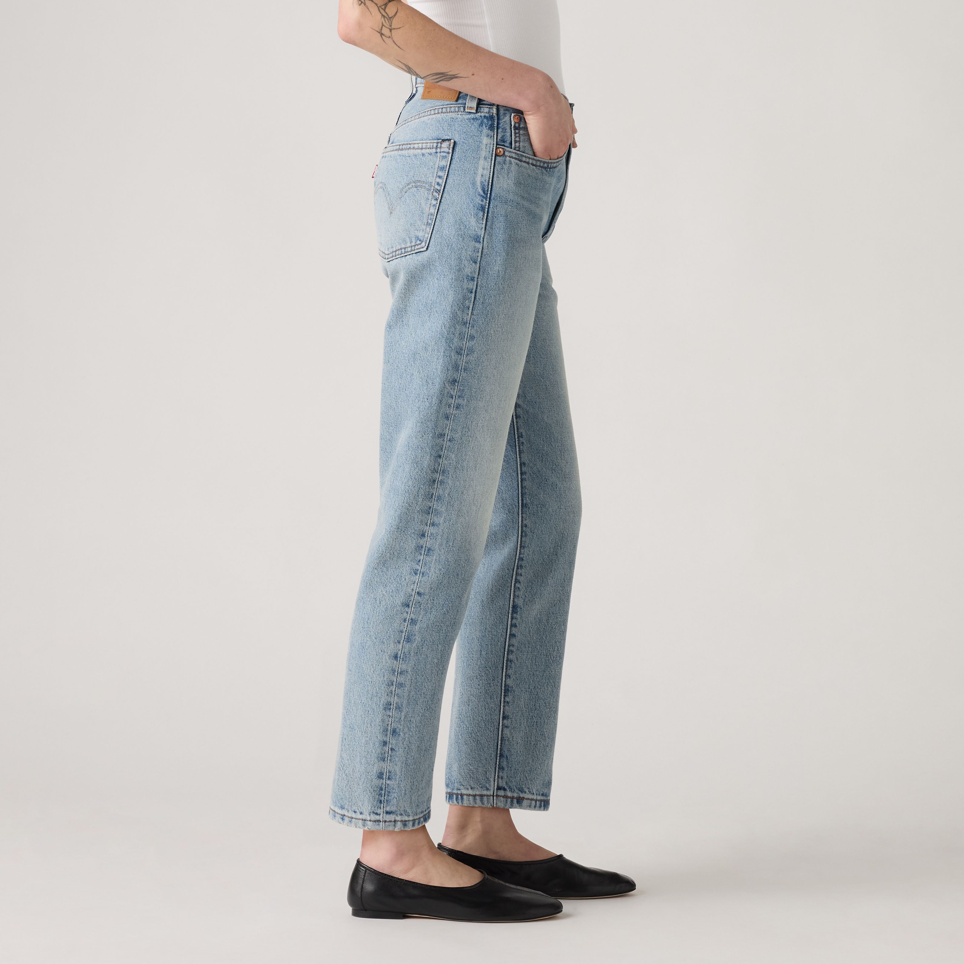 501® 오리지널 크롭 셀비지 여성용 청바지 상세 이미지 2