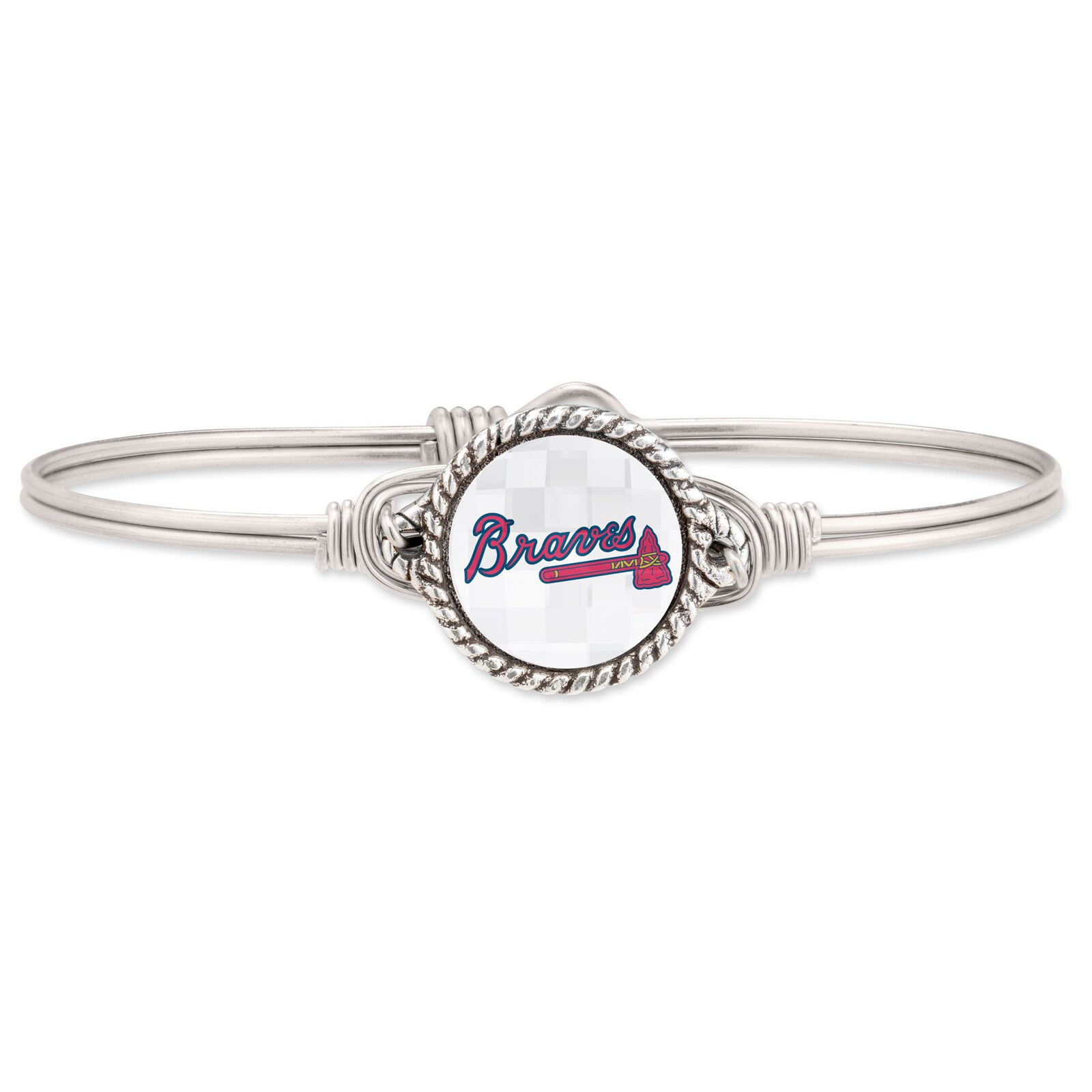 여성용 Atlanta Braves Luca + Danni 실버 뱅글 팔찌