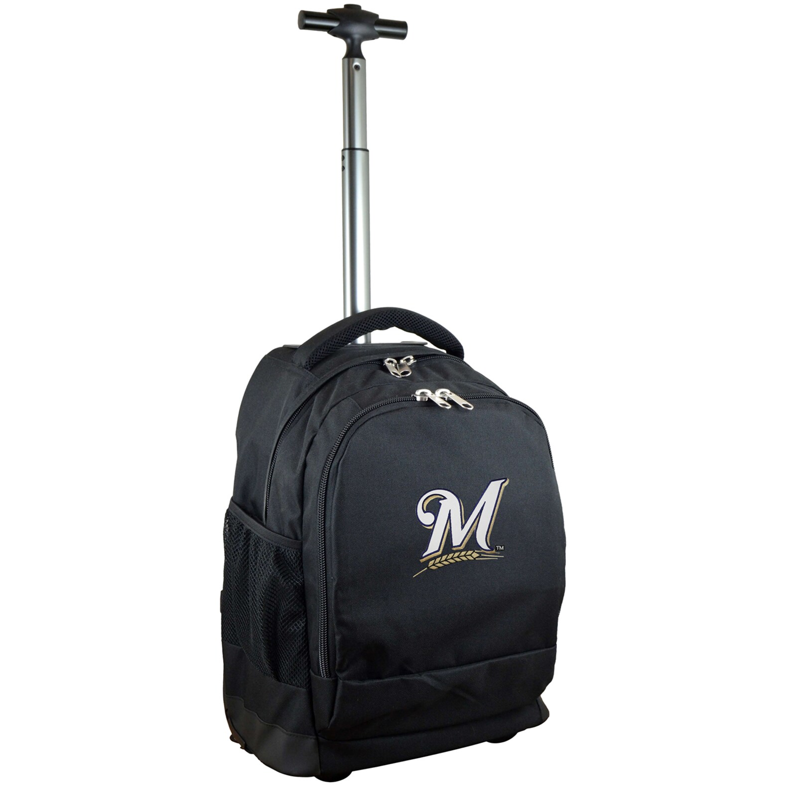 Milwaukee Brewers 블랙 19인치 프리미엄 휠드 백팩 상세 이미지 2