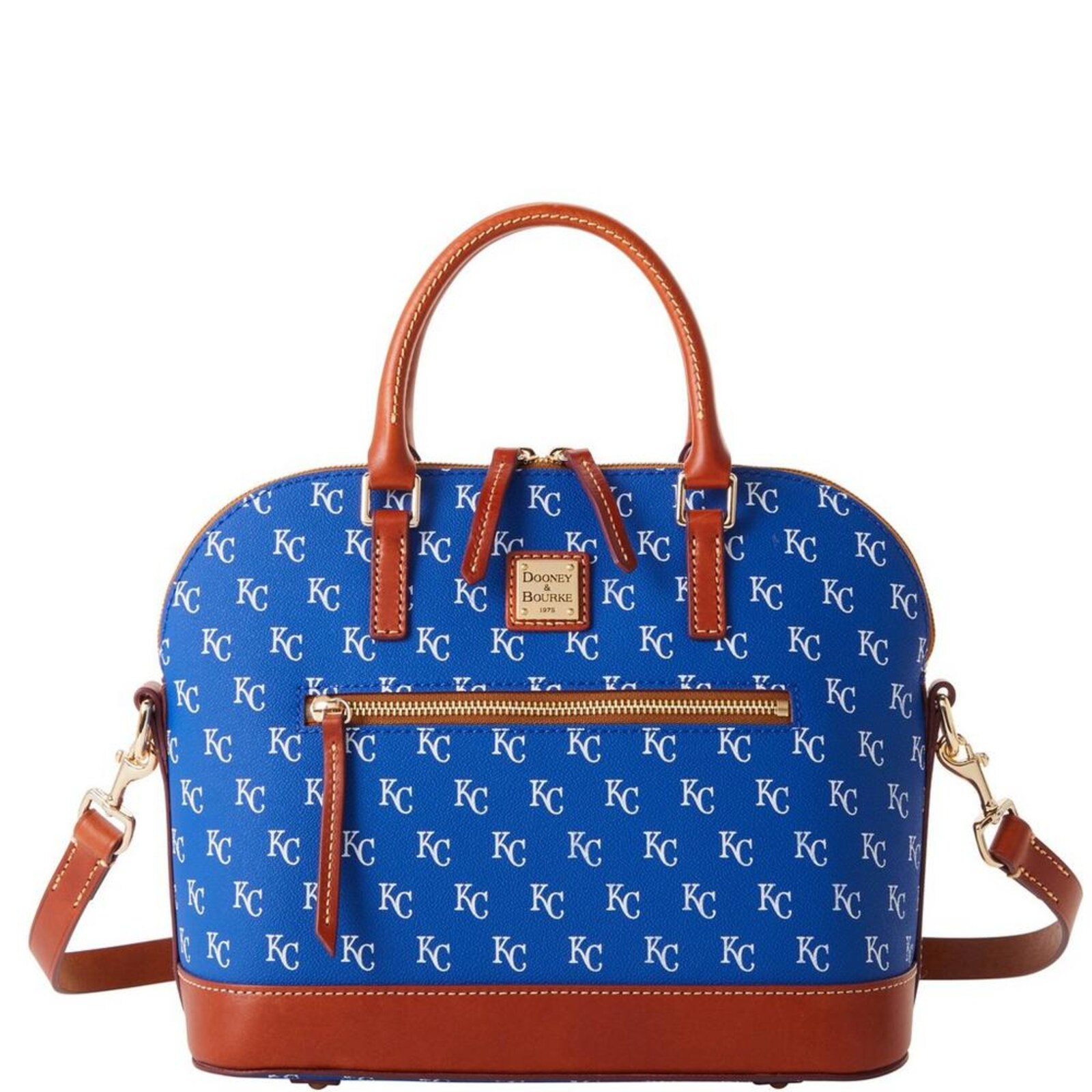 Kansas City Royals Dooney & Bourke Signature Domed 지퍼 새첼 백 상세 이미지 3