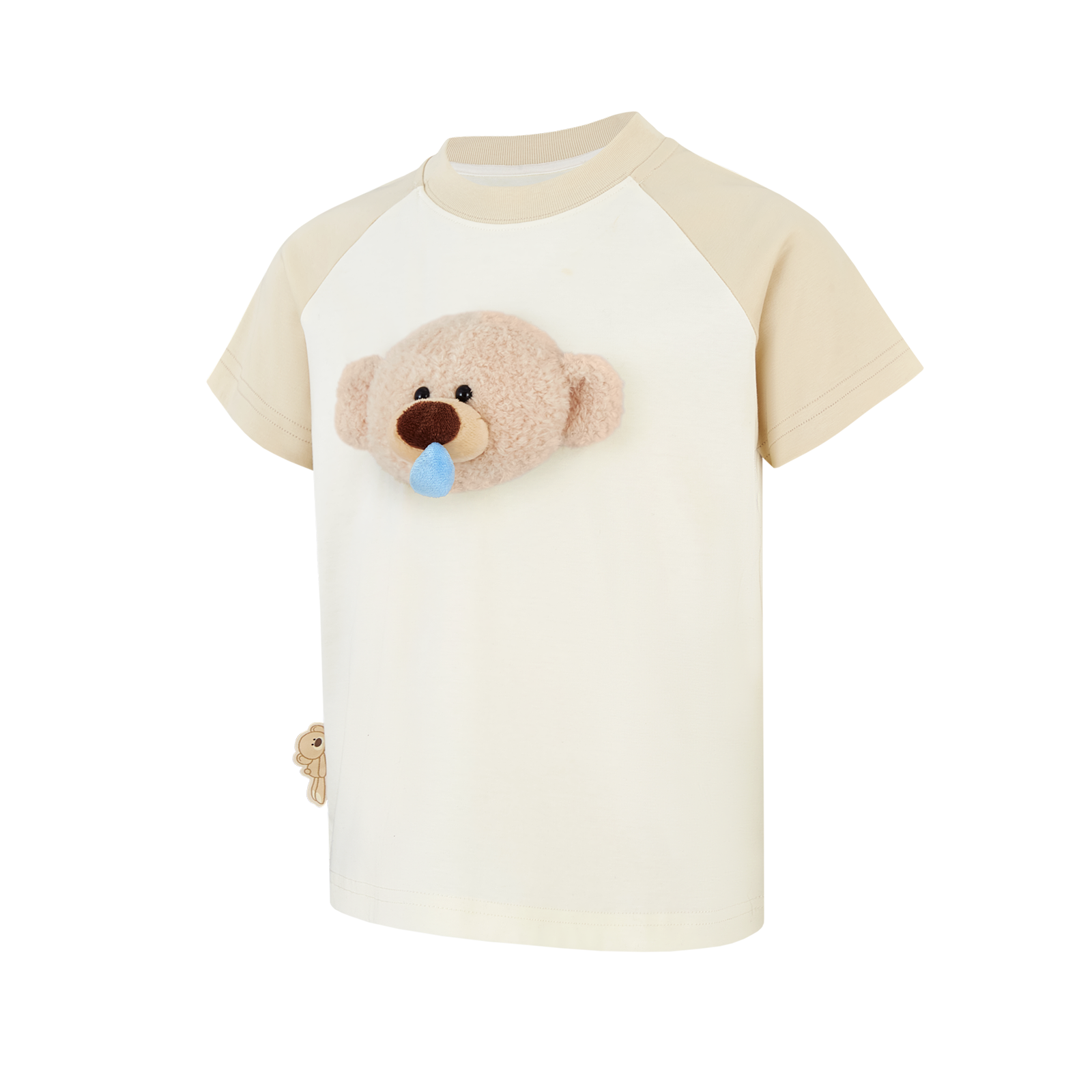 BabyBear 멍한 표정 티셔츠 카키 상세 이미지 5