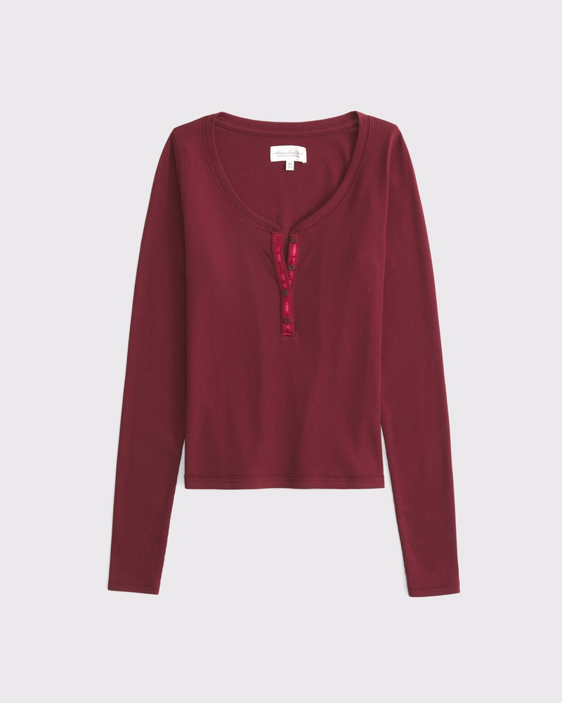 Long-Sleeve Rib Henley 상세 이미지 6