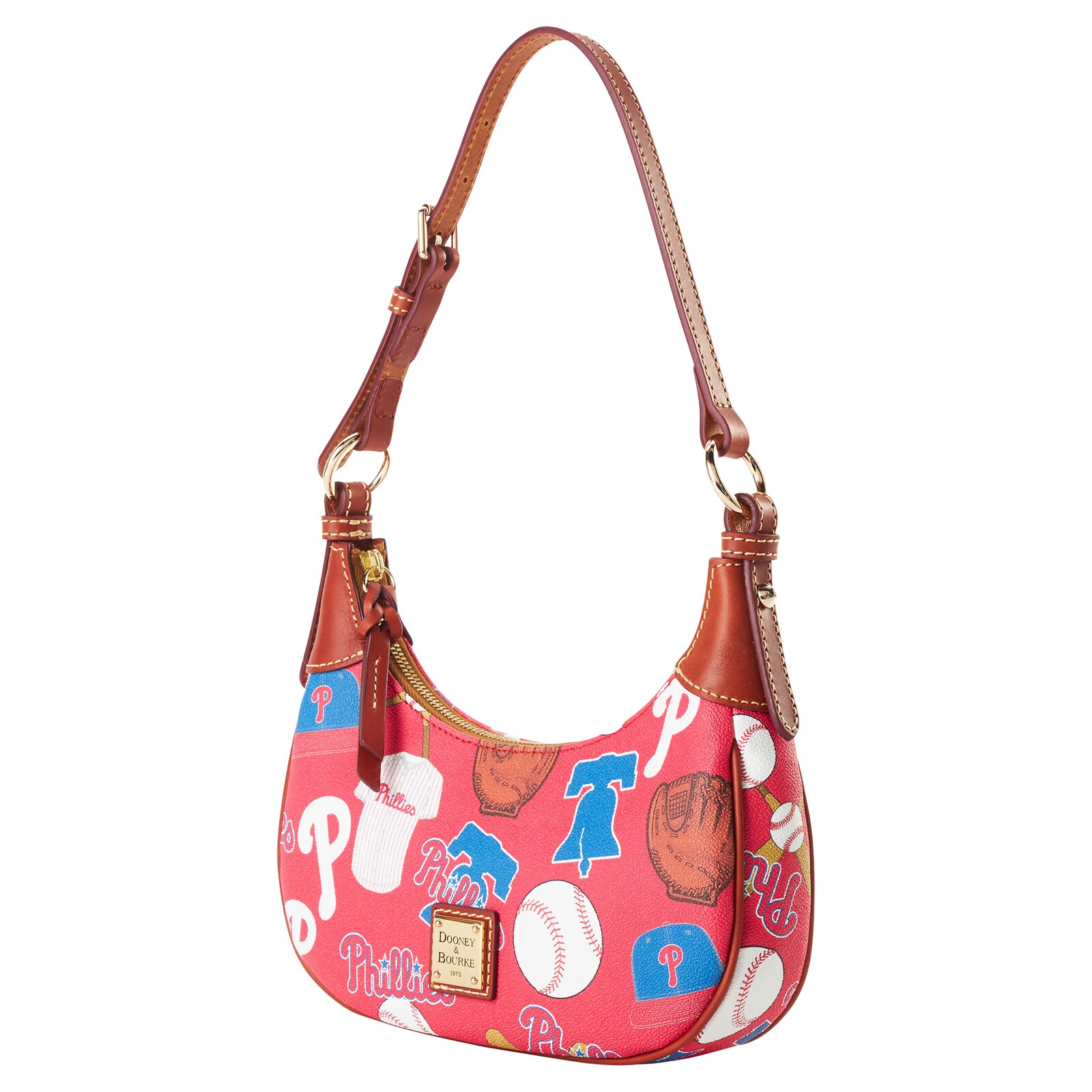 Philadelphia Phillies Dooney & Bourke Luca 가죽 호보 백 상세 이미지 3