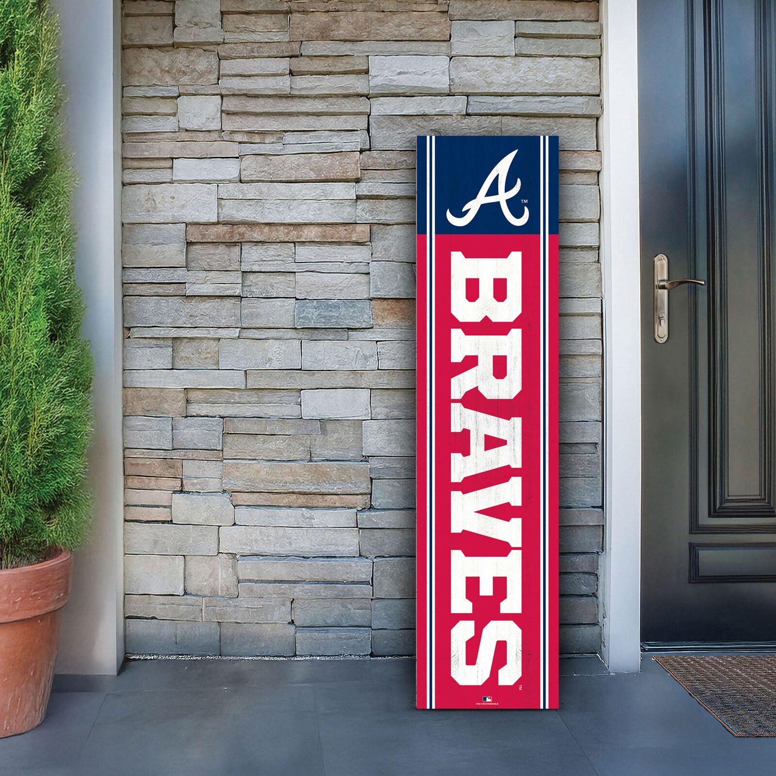 Atlanta Braves 48\" 팀명 및 로고 기대형 장식 상세 이미지 3