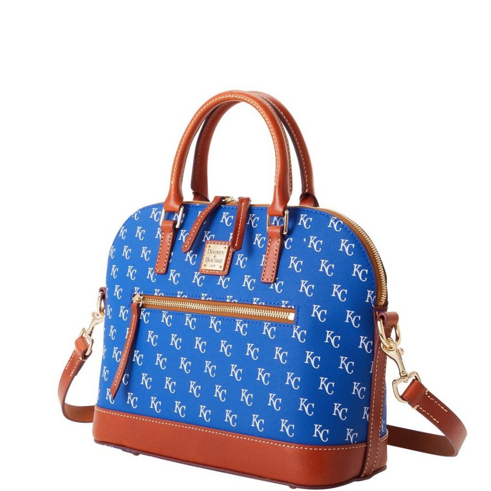 Kansas City Royals Dooney & Bourke Signature Domed 지퍼 새첼 백 상세 이미지 2